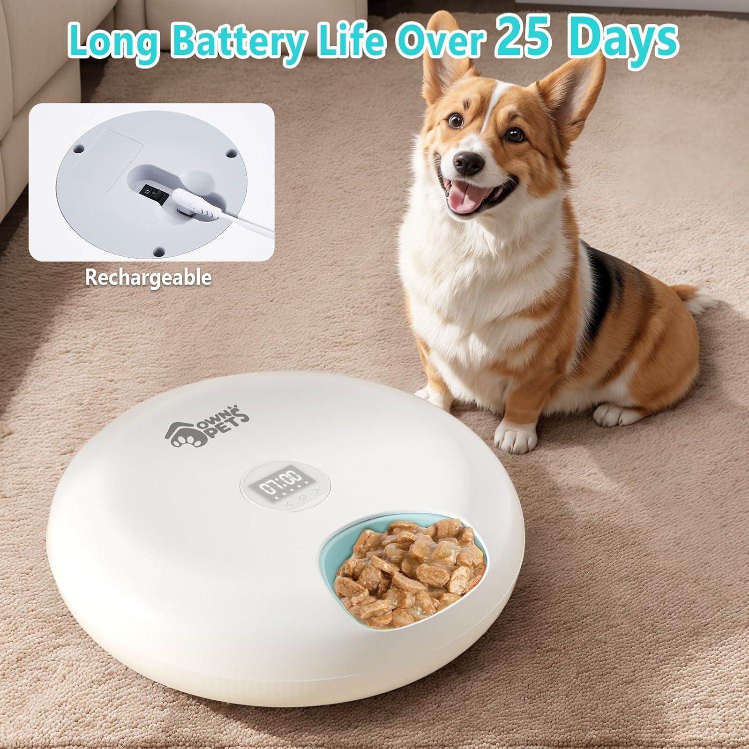 Alimentador Automático Ownpets 6 Comidas para Gatos y Perros
