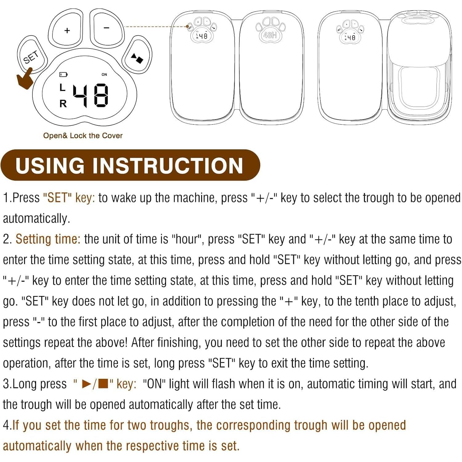 Comedero Automático Madatop para Gatos y Perros 350ml