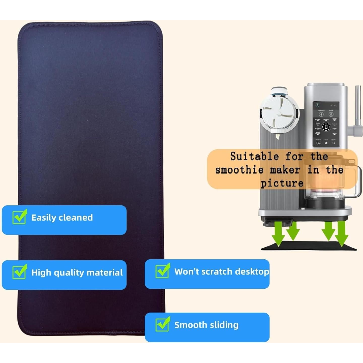 Almohadilla Deslizante JKCWOTS para Máquina de Helados Ninja NC701