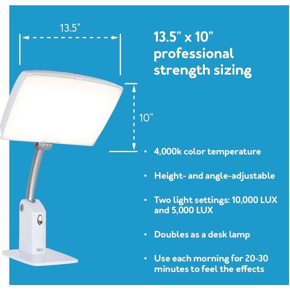 Lámpara de Terapia de Luz Carex Day-Light Sky 10000 LUX LED
