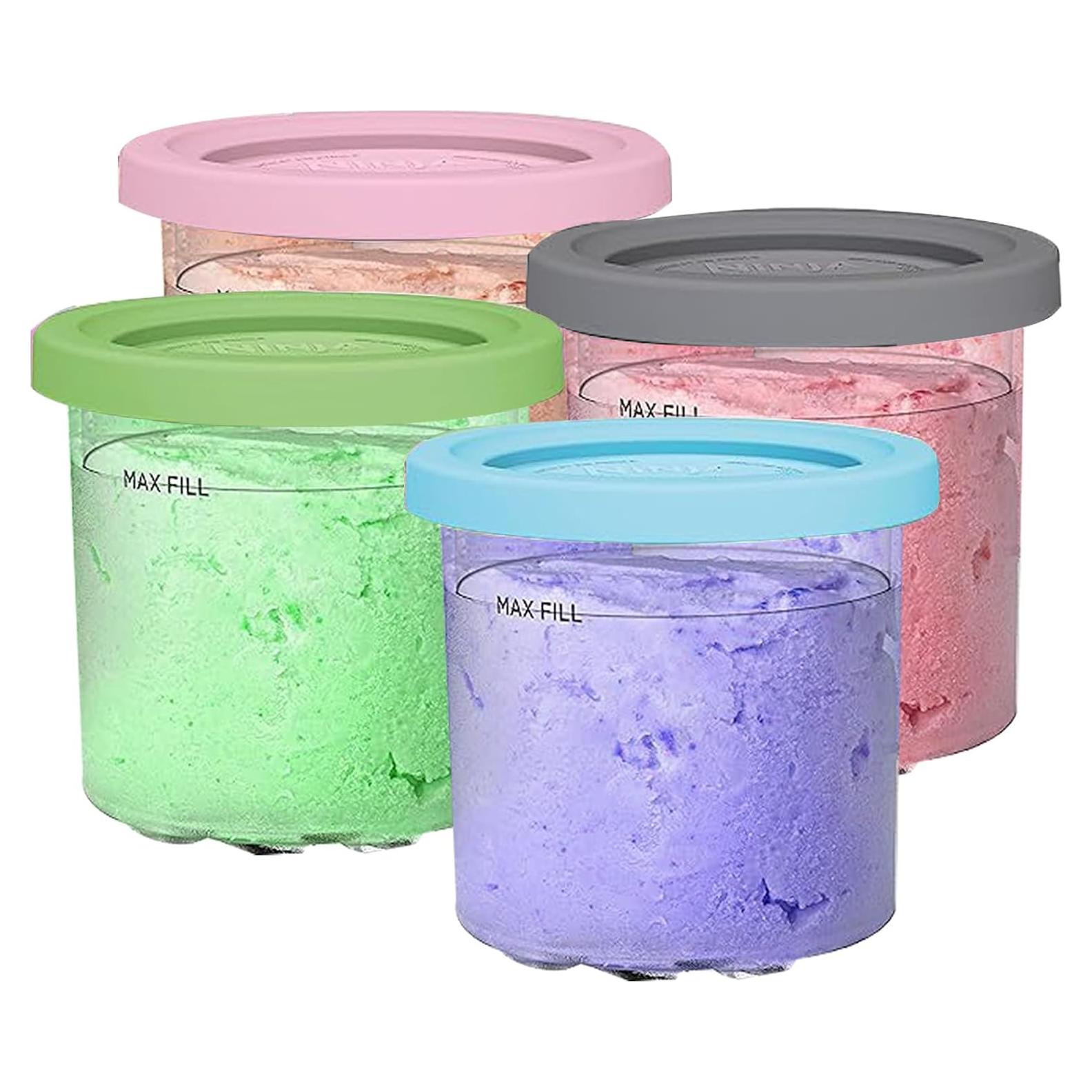 Contenedores de Helado AULKZIOV 16 oz 4 Pack para Ninja Creami