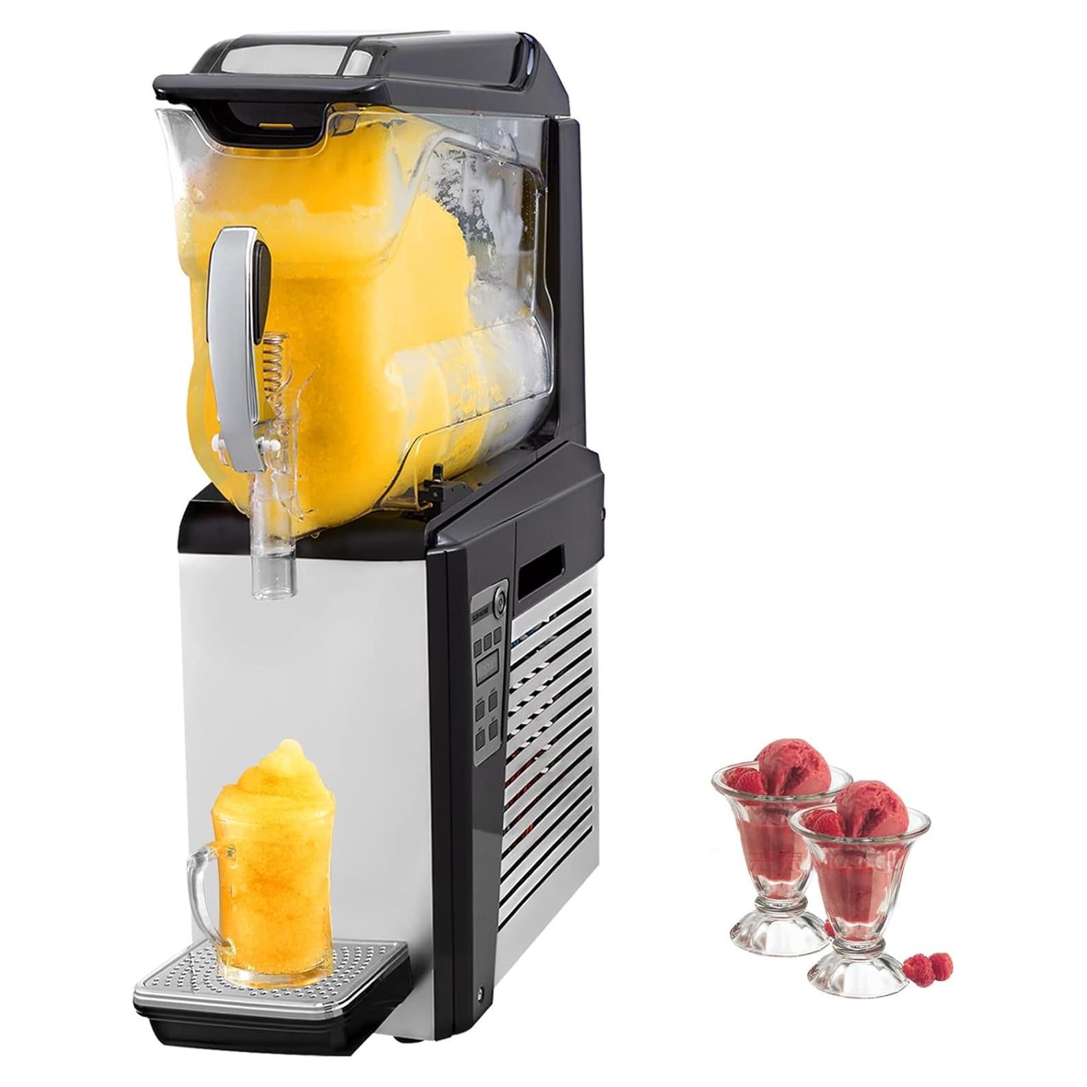 VEVOR Frozen Drink Machine, 10L Single Bowl Commercial Slushy Machine, 600W Slush Drink Maker, Perfect for Restaurants Cafes Bars