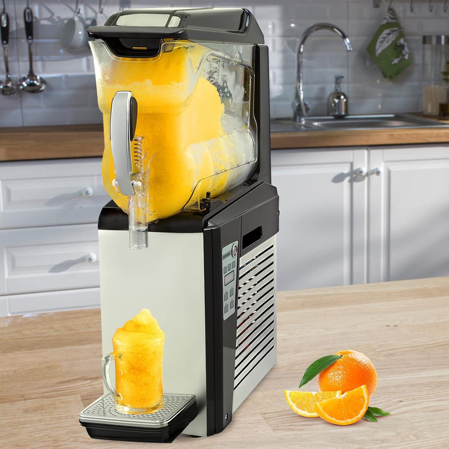 VEVOR Frozen Drink Machine, 10L Single Bowl Commercial Slushy Machine, 600W Slush Drink Maker, Perfect for Restaurants Cafes Bars