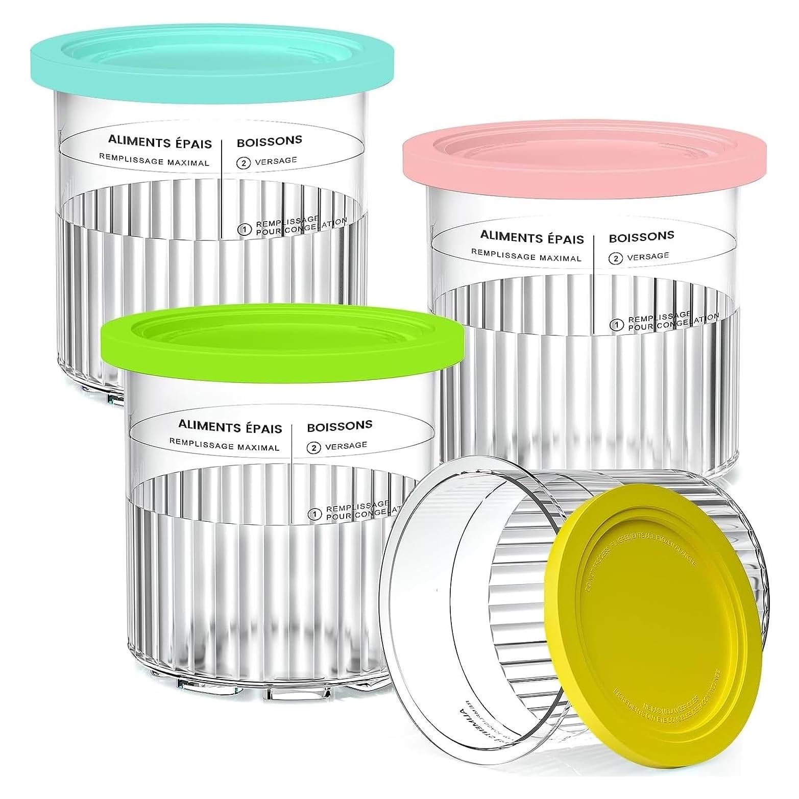 Contenedores Ninja Creami Deluxe 24 oz - Paquete de 4