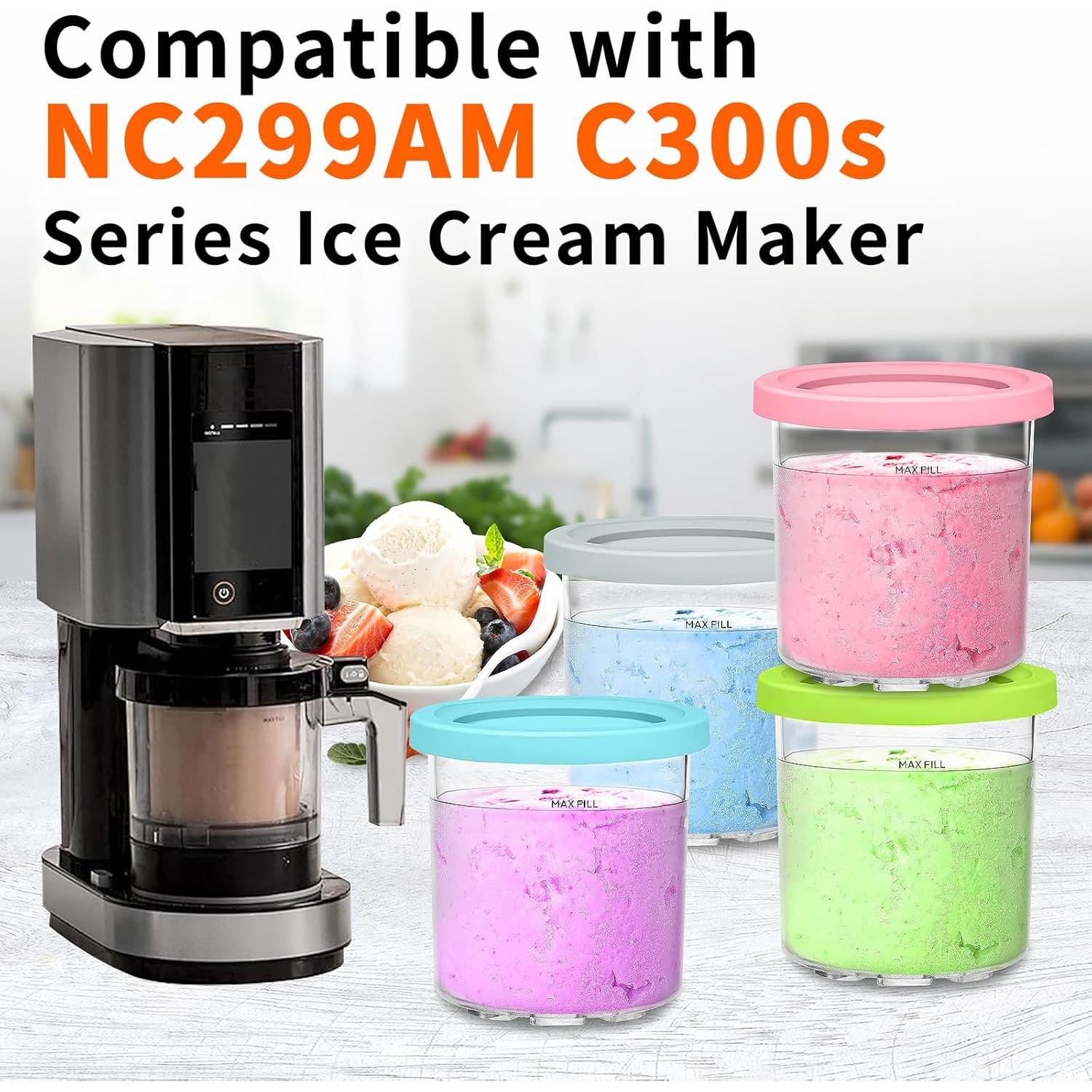 Juego de 4 Contenedores de Helado Ninja 473ml Sin BPA