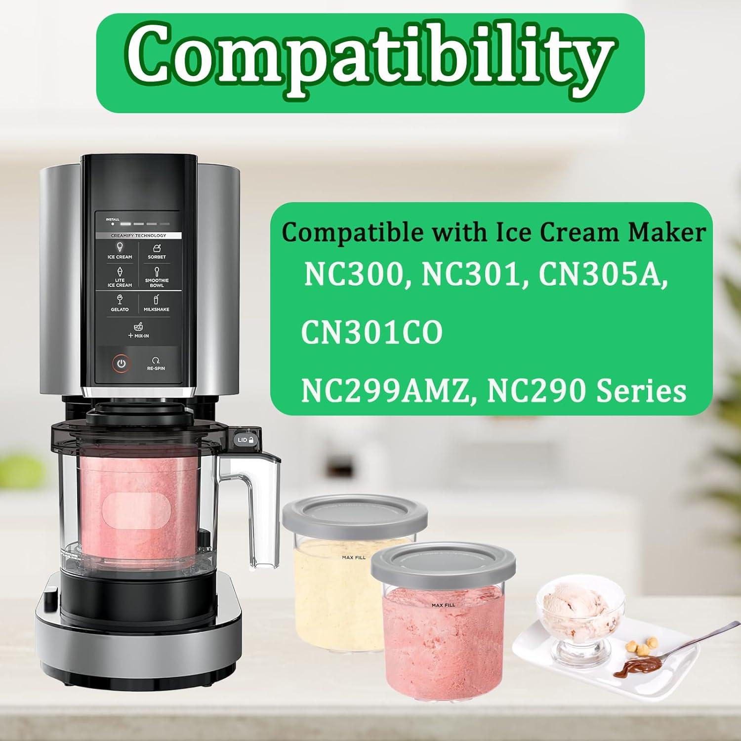 Recipientes de Helado Ninja Creami 16oz - 4 Pack Atuwebo