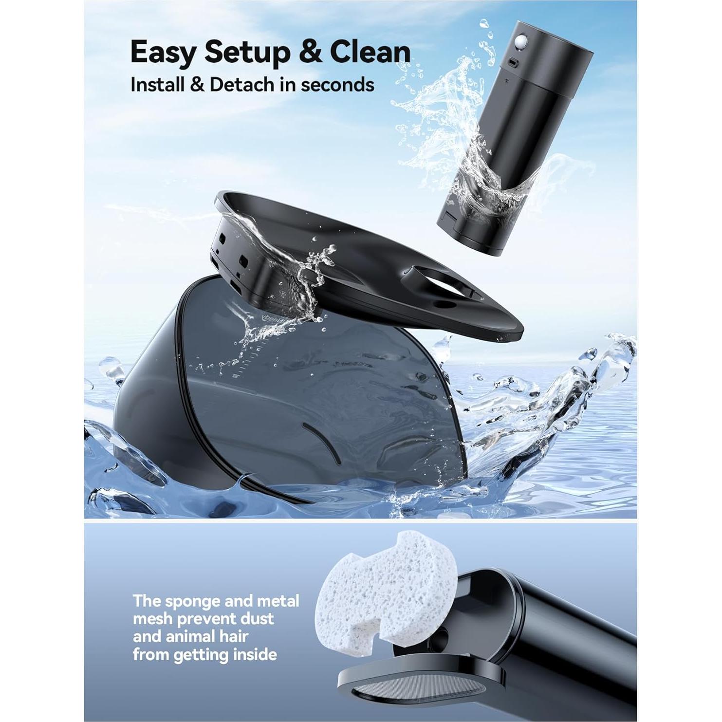 Fuente de Agua Inalámbrica para Gatos FEELNEEDY 4L con Filtros