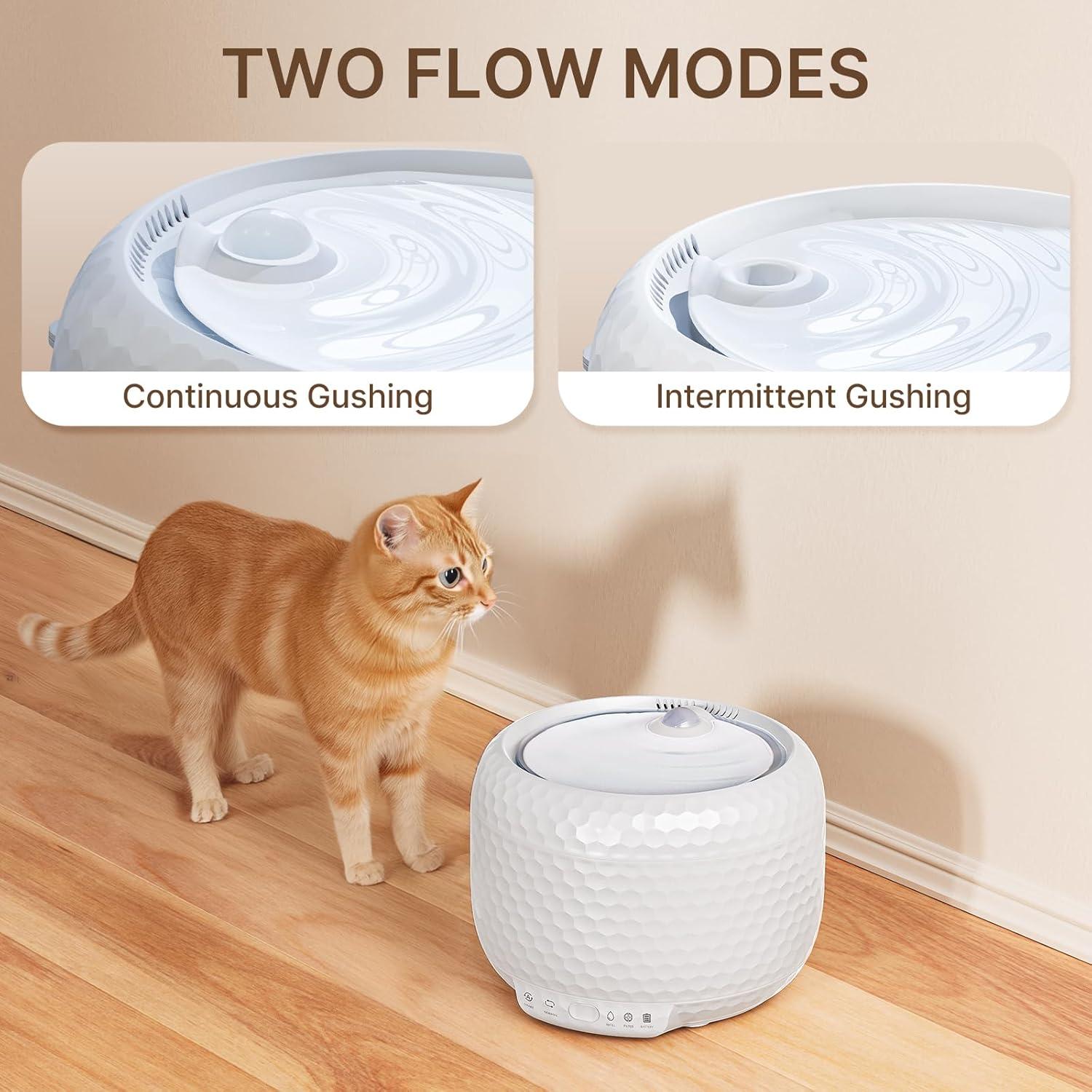 Fuente de Agua para Gatos Petsuper 1.8L Ultra-Silenciosa con Filtros