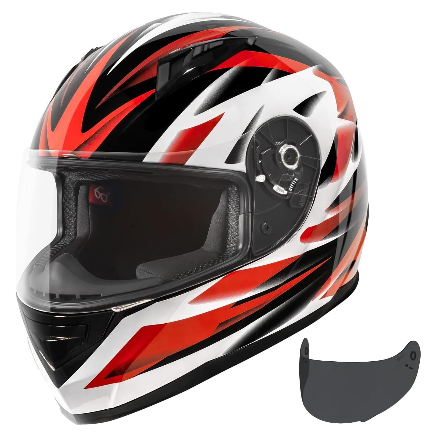 Casco de Motocicleta VCAN VX con Visera Ahumada y Acolchado