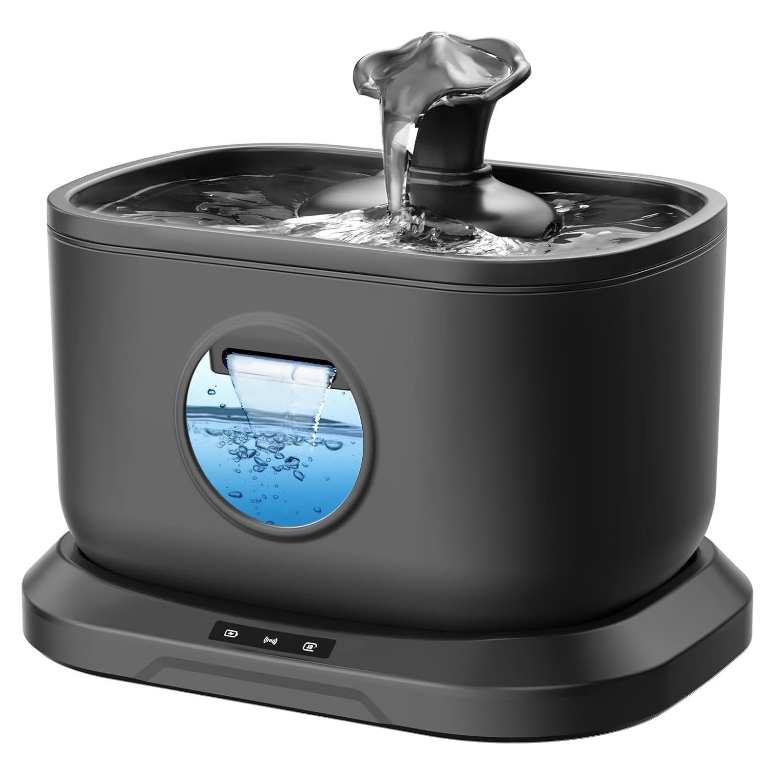 Fuente de Agua Inalámbrica para Gatos Petlipo 2.5L Silenciosa