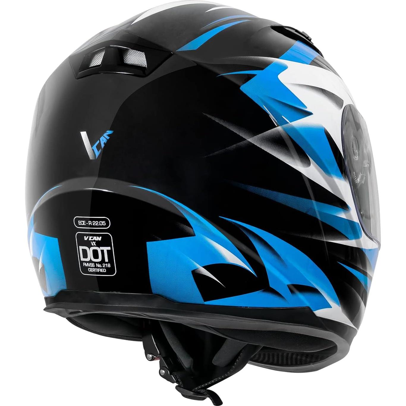 Casco Integral VCAN VXSLDCM para Motocicleta, 1.81 kg