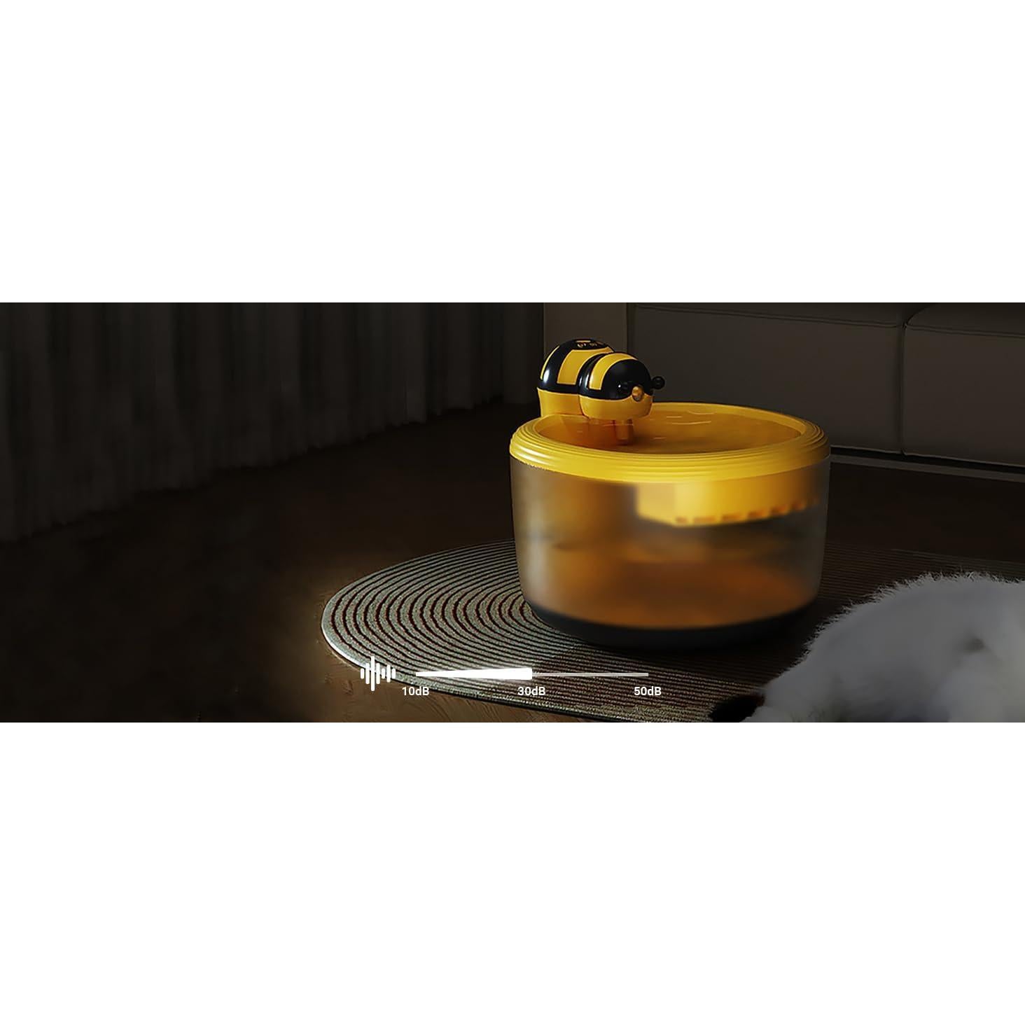 Fuente de Agua Inalámbrica iPettie Honeybee para Gatos 2.2L