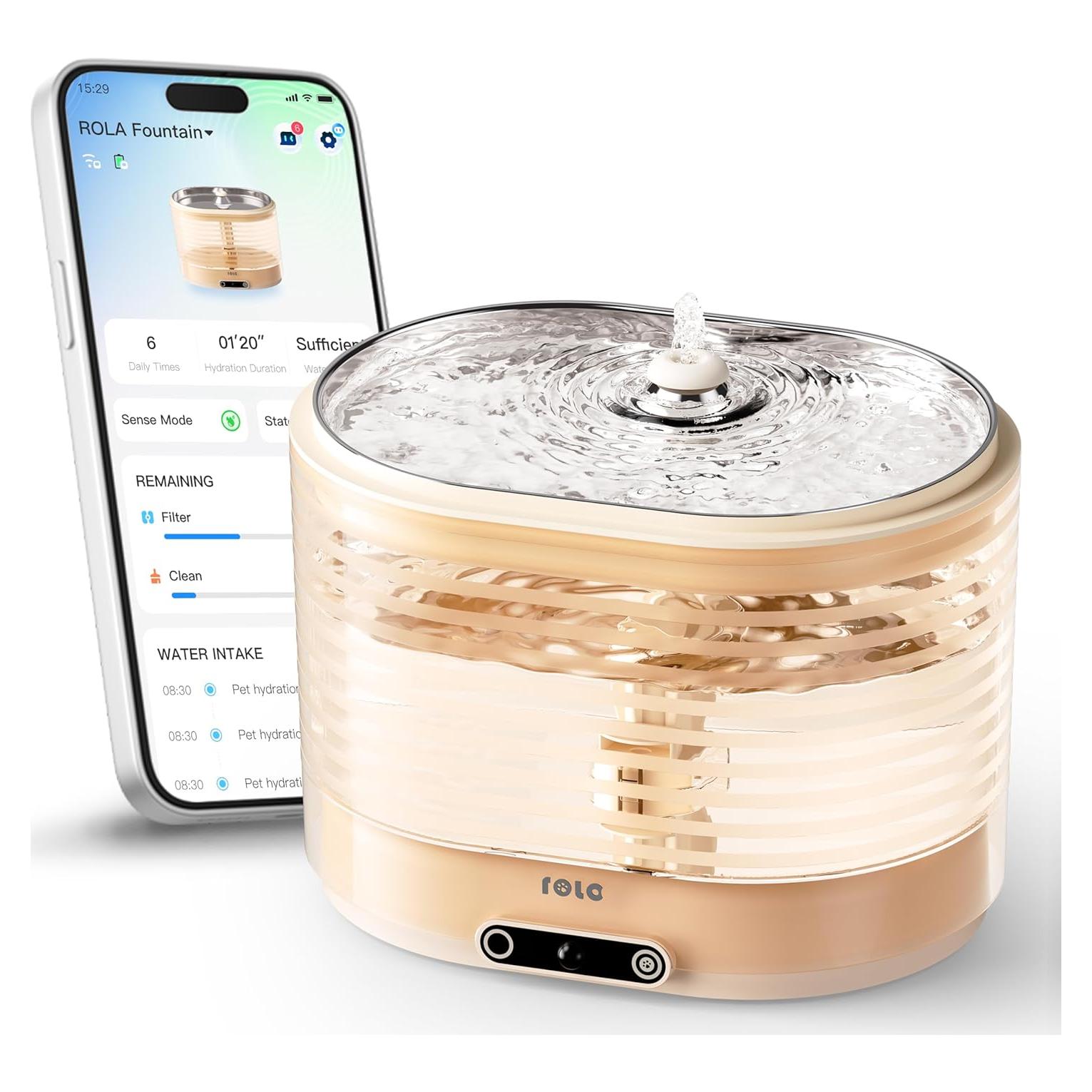 Fuente de Agua Inteligente para Gatos Enabot ROLA 22.3x16.1cm