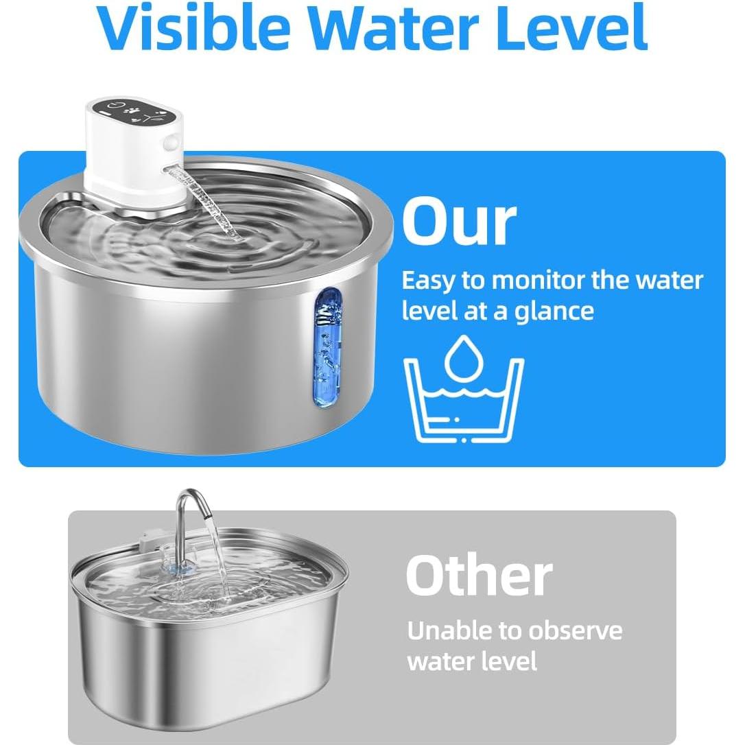 Fuente de Agua Inalámbrica Jzla Pro 3.2L Acero Inoxidable