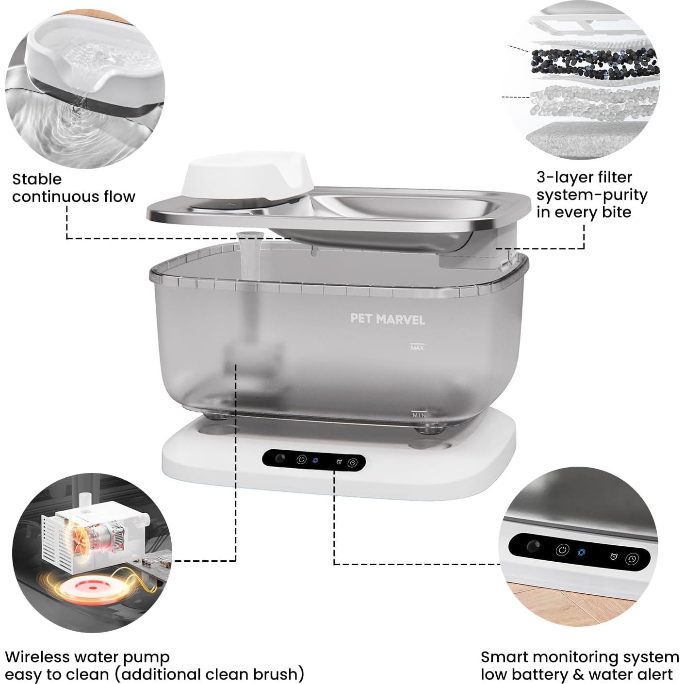 Fuente de Agua Automática para Perros PET MARVEL F2 7L