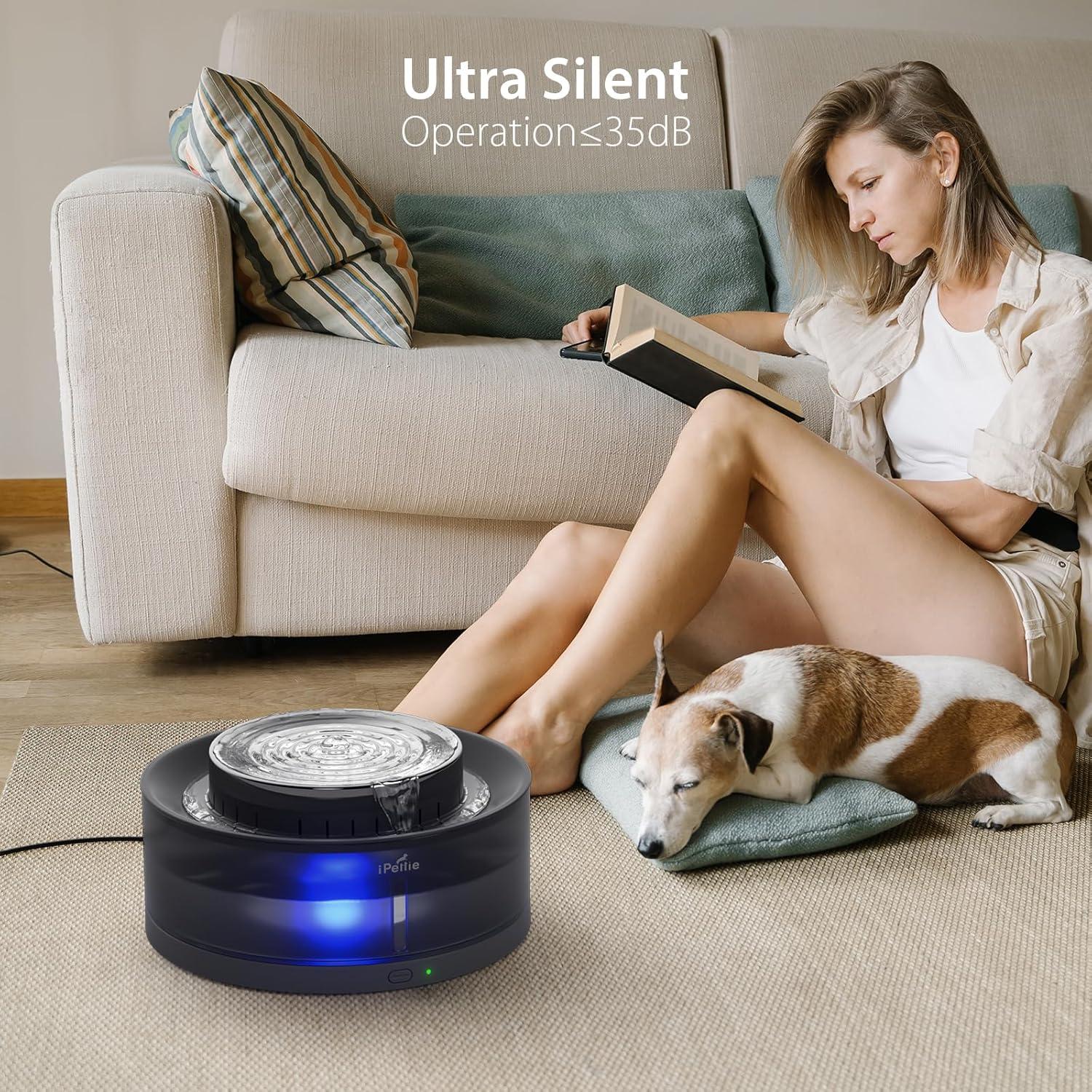 Fuente de Agua para Perros iPettie Cake 8L Automática Acero Inoxidable