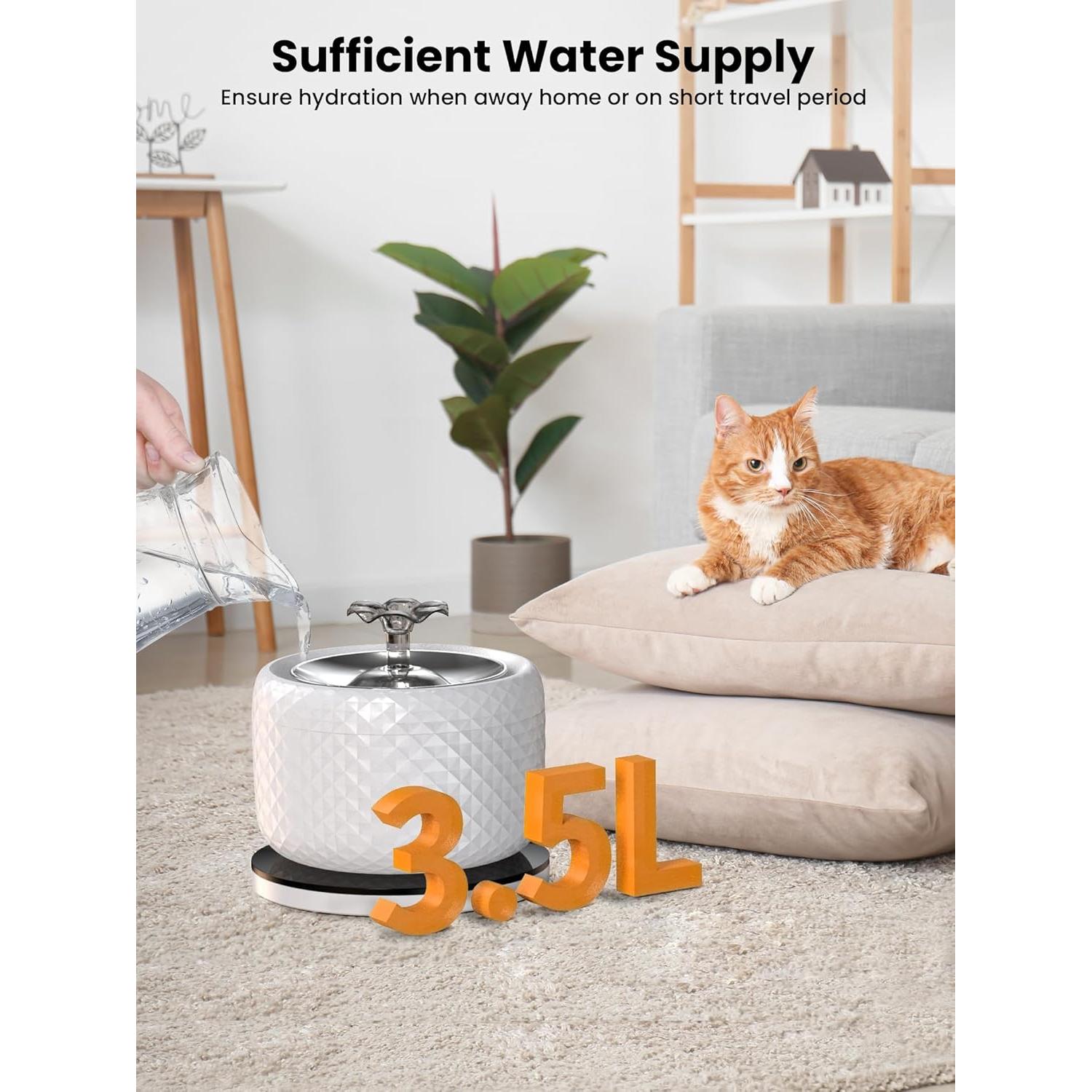 Fuente de Agua Inteligente para Gatos DCIOGAT 3.5L con App