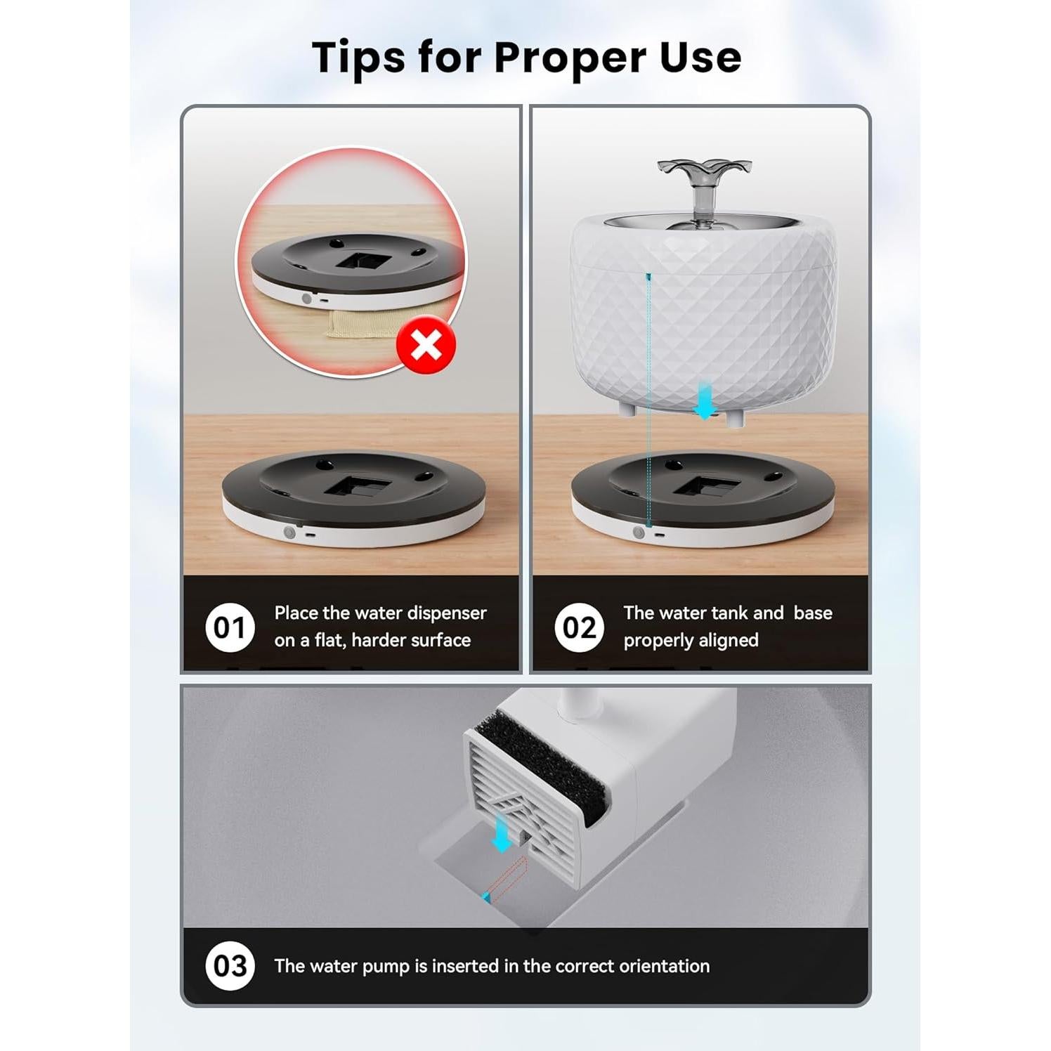 Fuente de Agua Inteligente para Gatos DCIOGAT 3.5L con App