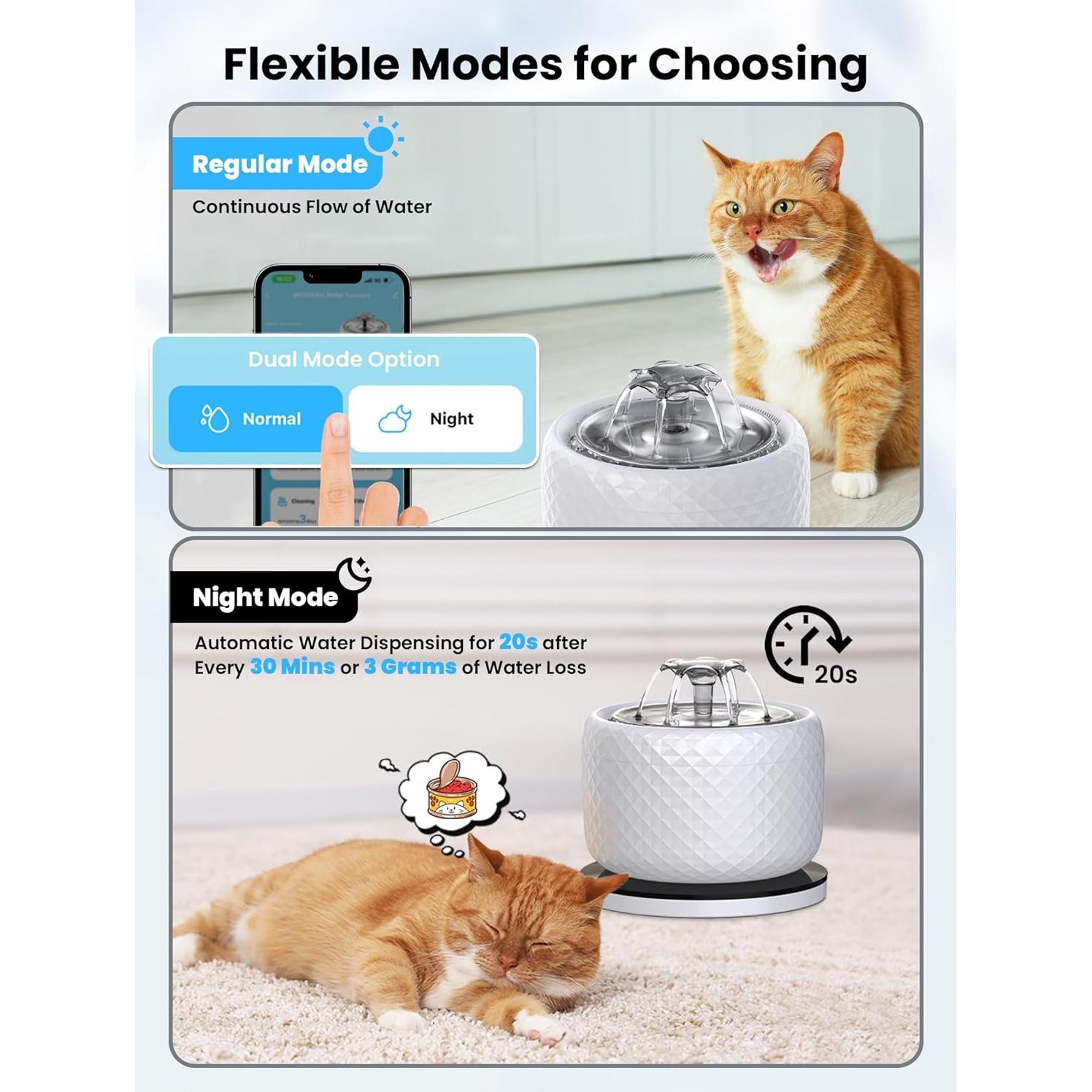 Fuente de Agua Inteligente para Gatos DCIOGAT 3.5L con App