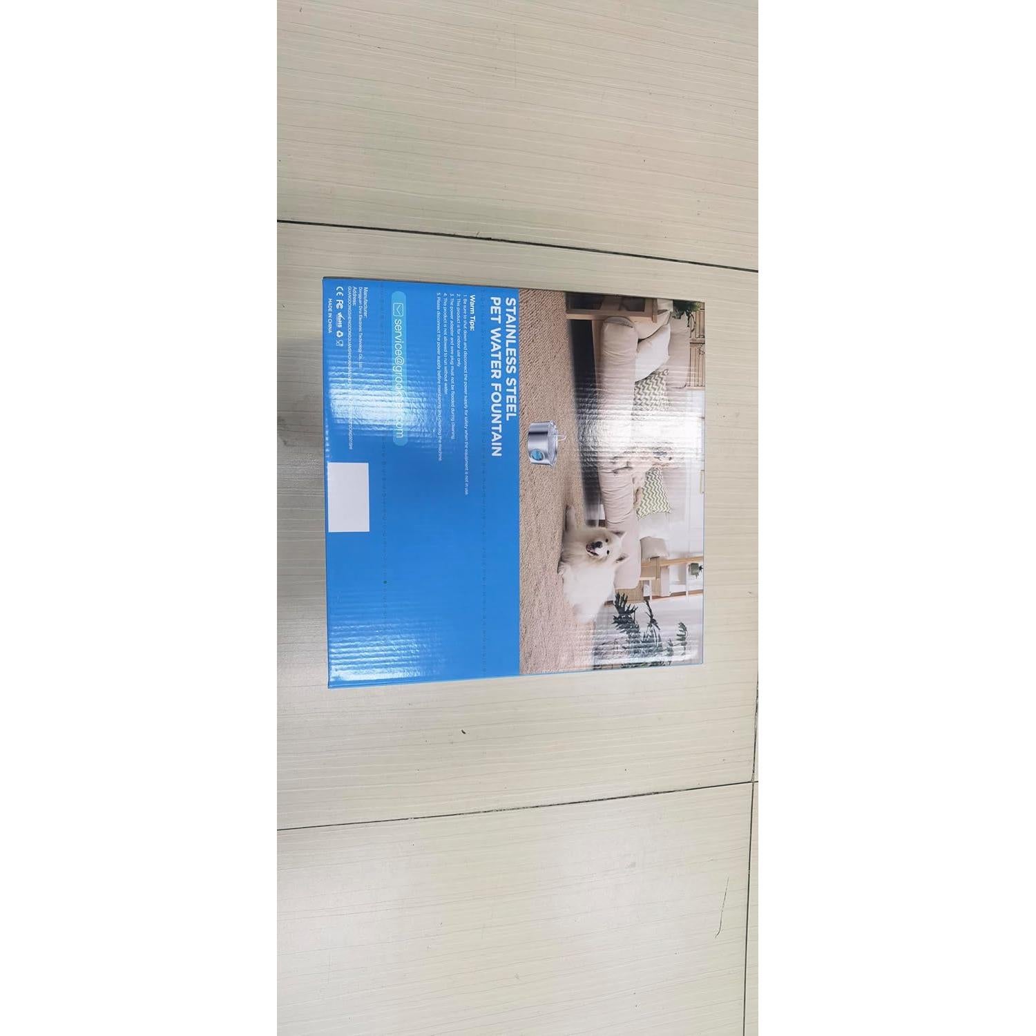 Fuente de Agua para Perros Grandes GROOKPET 7L Acero Inoxidable