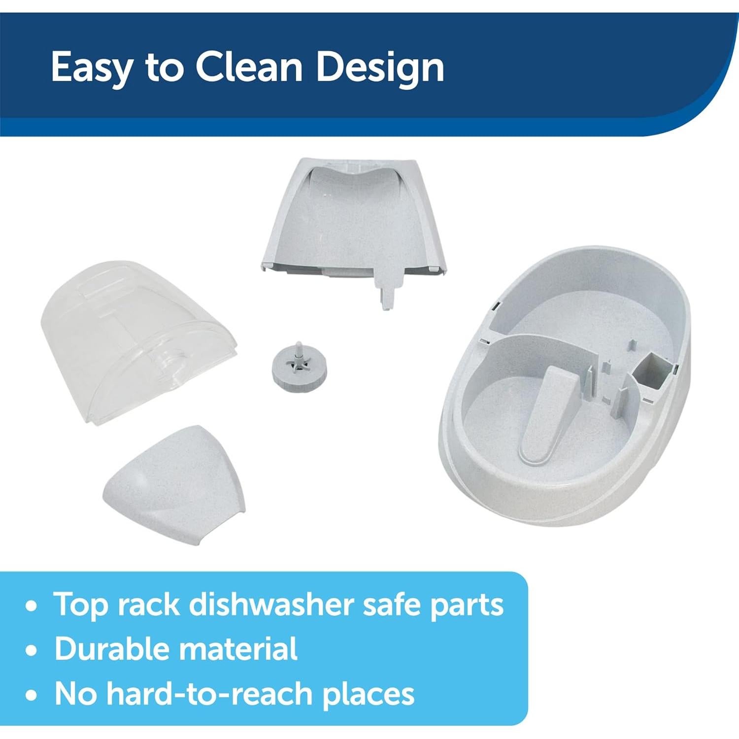 Fuente de Agua Automática PetSafe Drinkwell Platinum 1.89L Gris