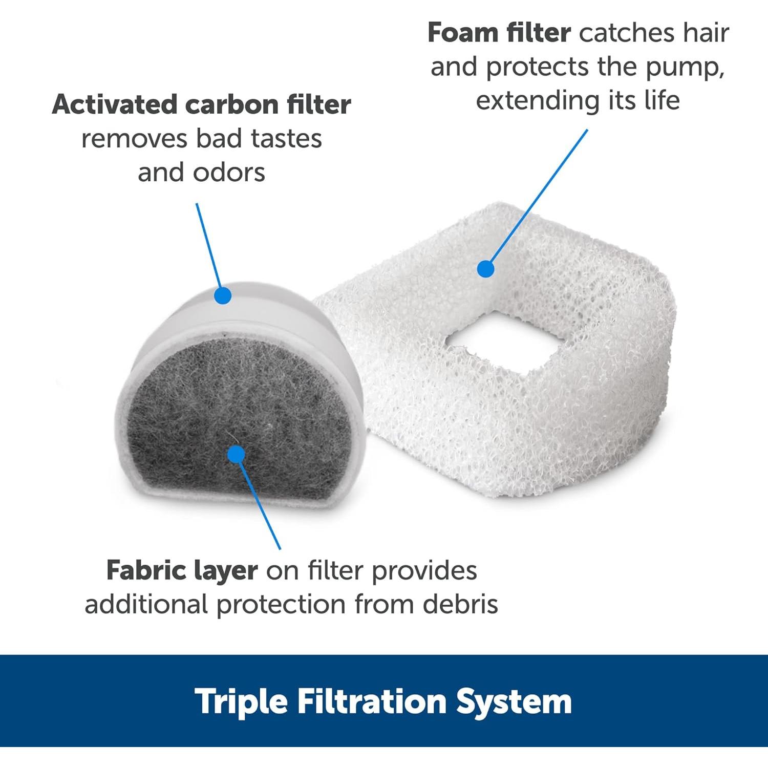 Fuente de Agua para Mascotas PetSafe Seaside 1.8L Acero Inoxidable