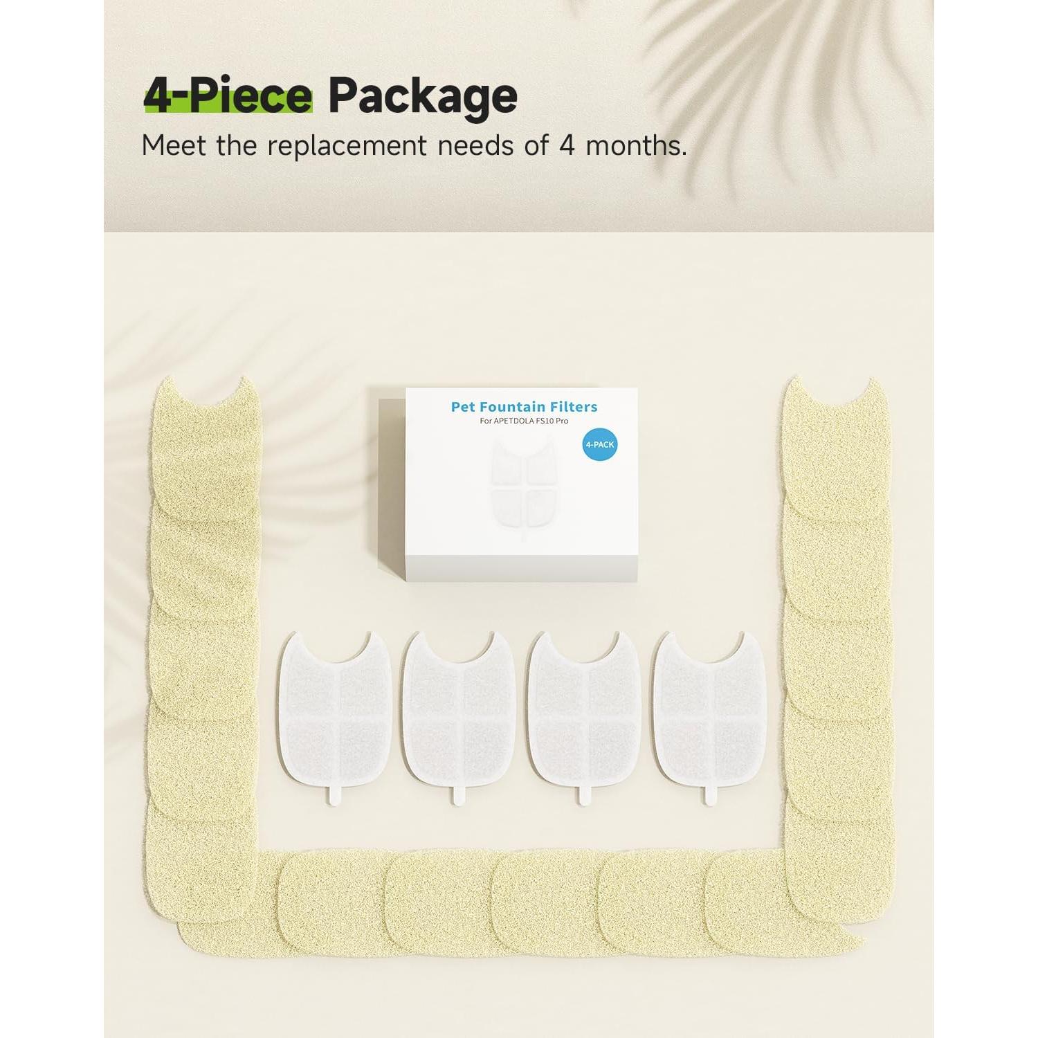 Filtros de Reemplazo para Fuente de Agua Gato APETDOLA 8 Pzs