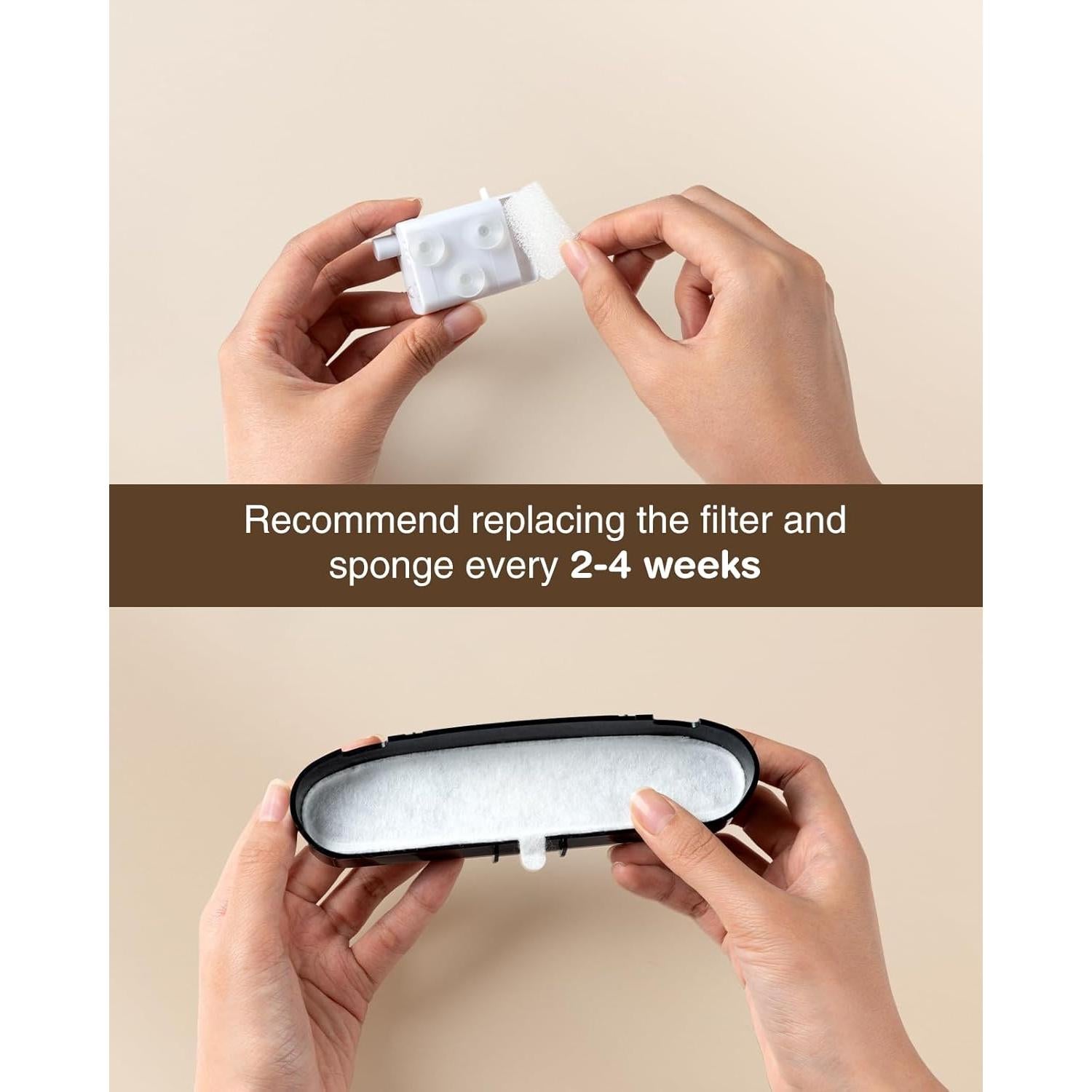 6 Filtros y 6 Esponjas de Reemplazo OPOWO FT999 para Gatos