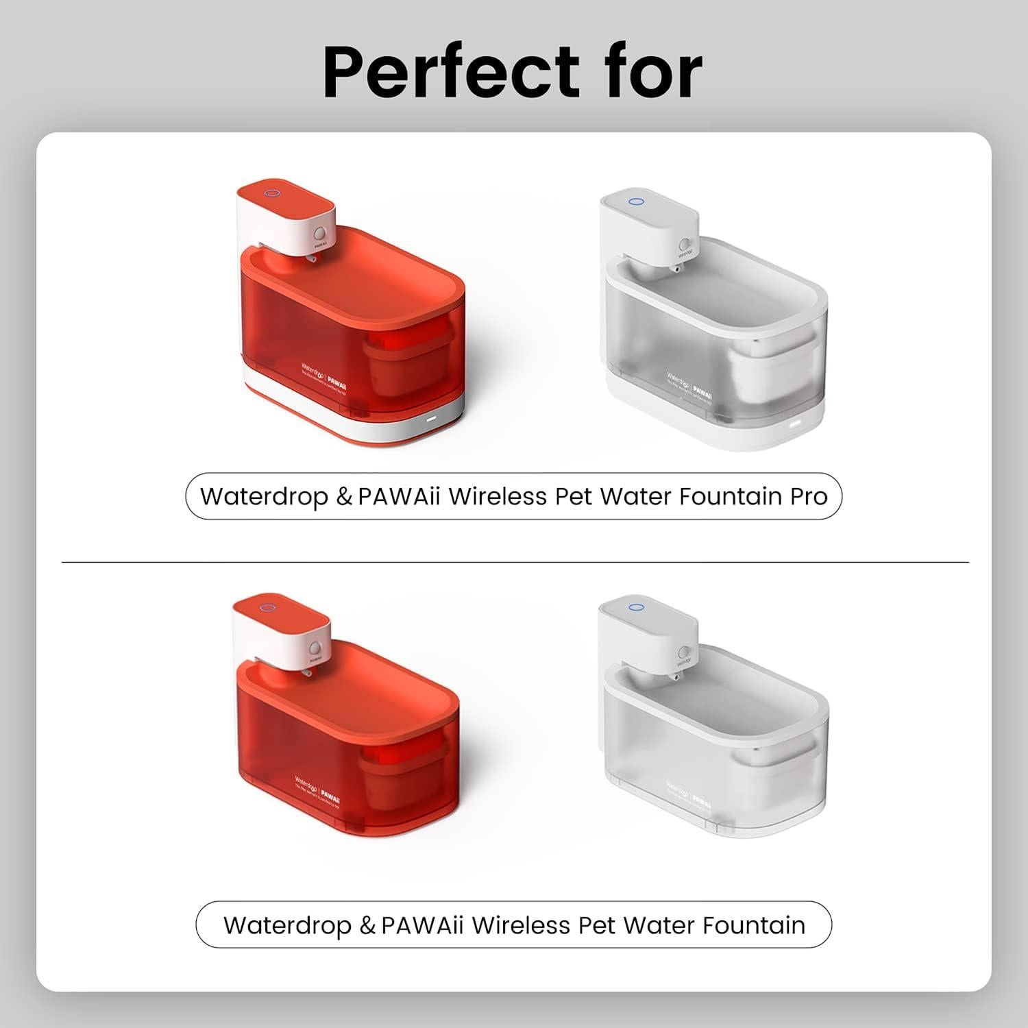 Filtros de Reemplazo Pawaii para Fuente de Agua Inalámbrica 6 Unidades