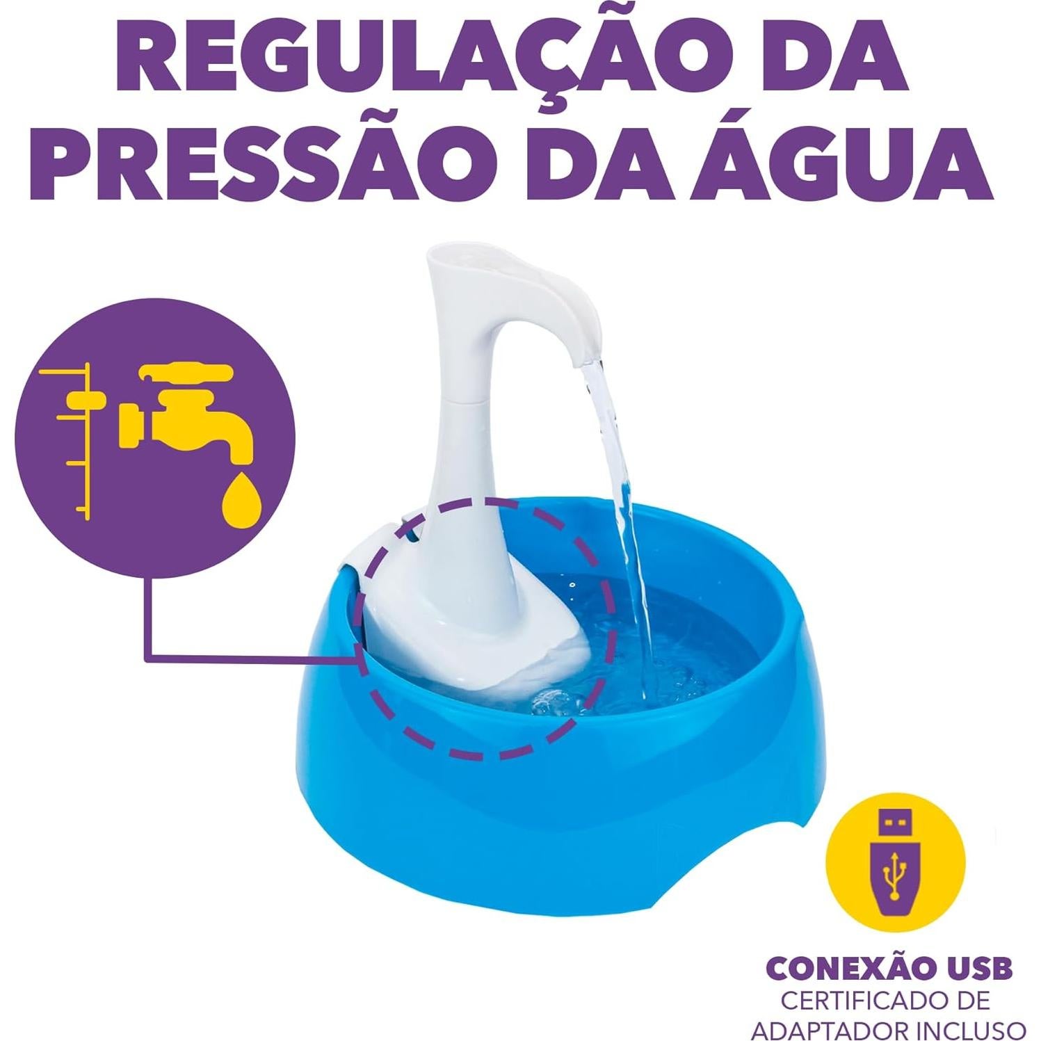 Fuente de Agua Automática para Mascotas Amicus 1.2L - Rojo