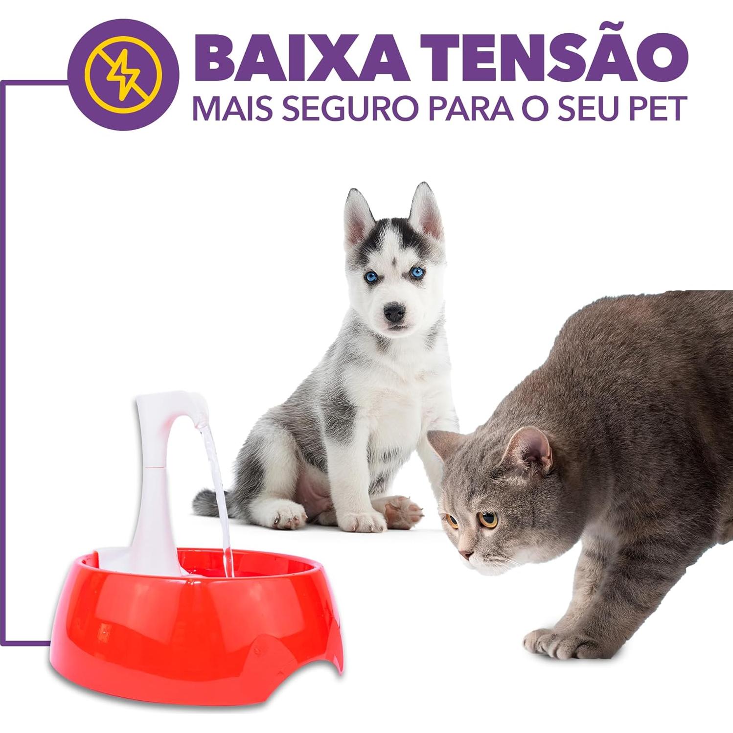 Fuente de Agua Automática para Mascotas Amicus 1.2L - Rojo