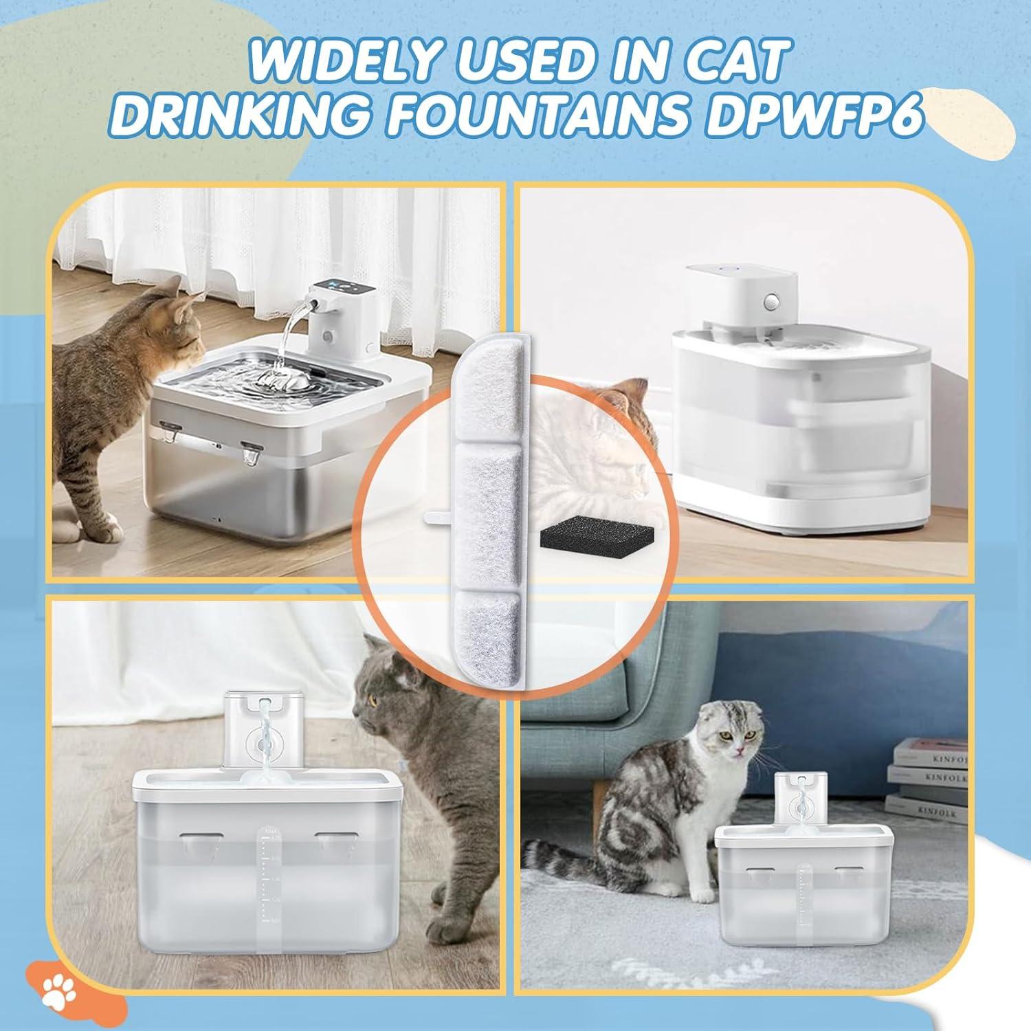 Filtros de Reemplazo 8PCS Downy Paws para Fuente de Agua Gatos