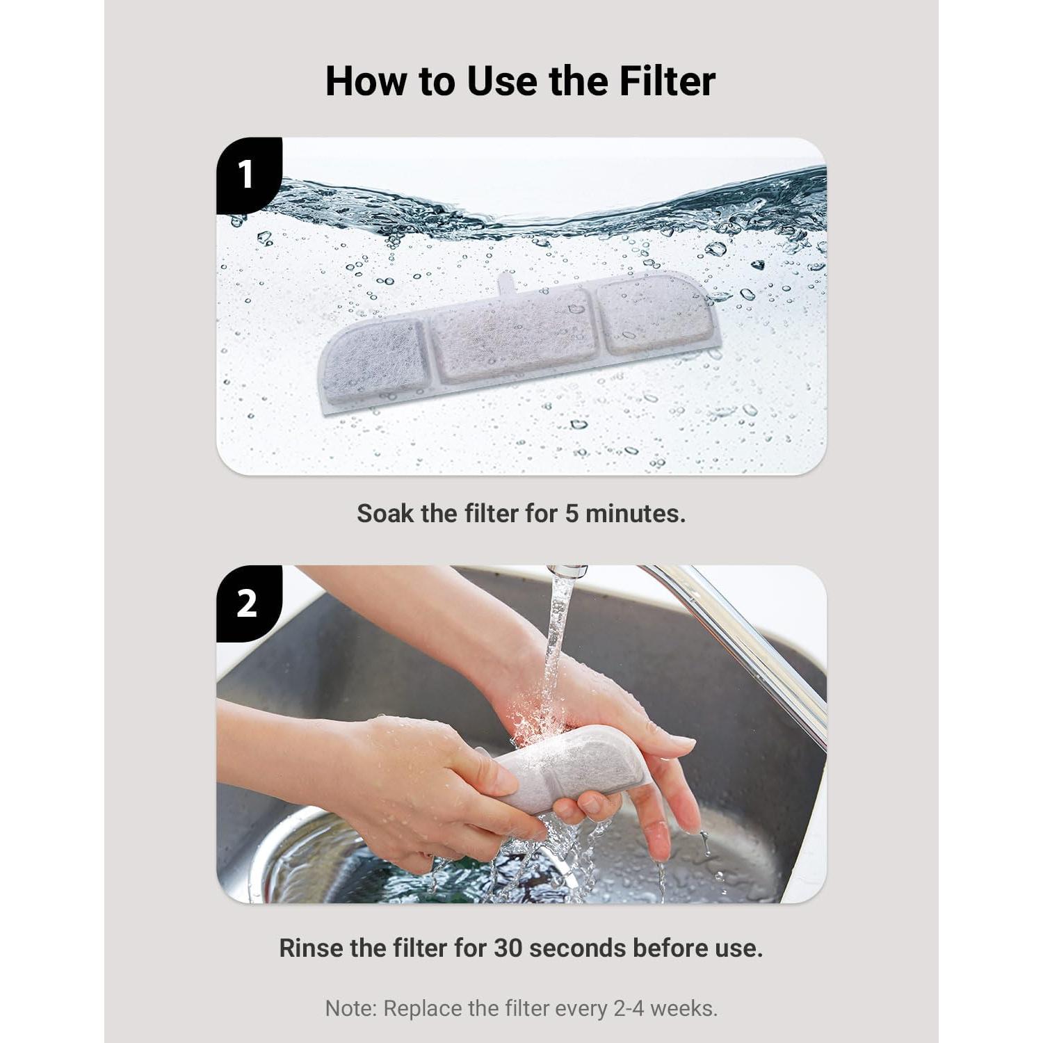 Filtros de Reemplazo DownyPaws DPWFP6 para Fuente de Agua Gato