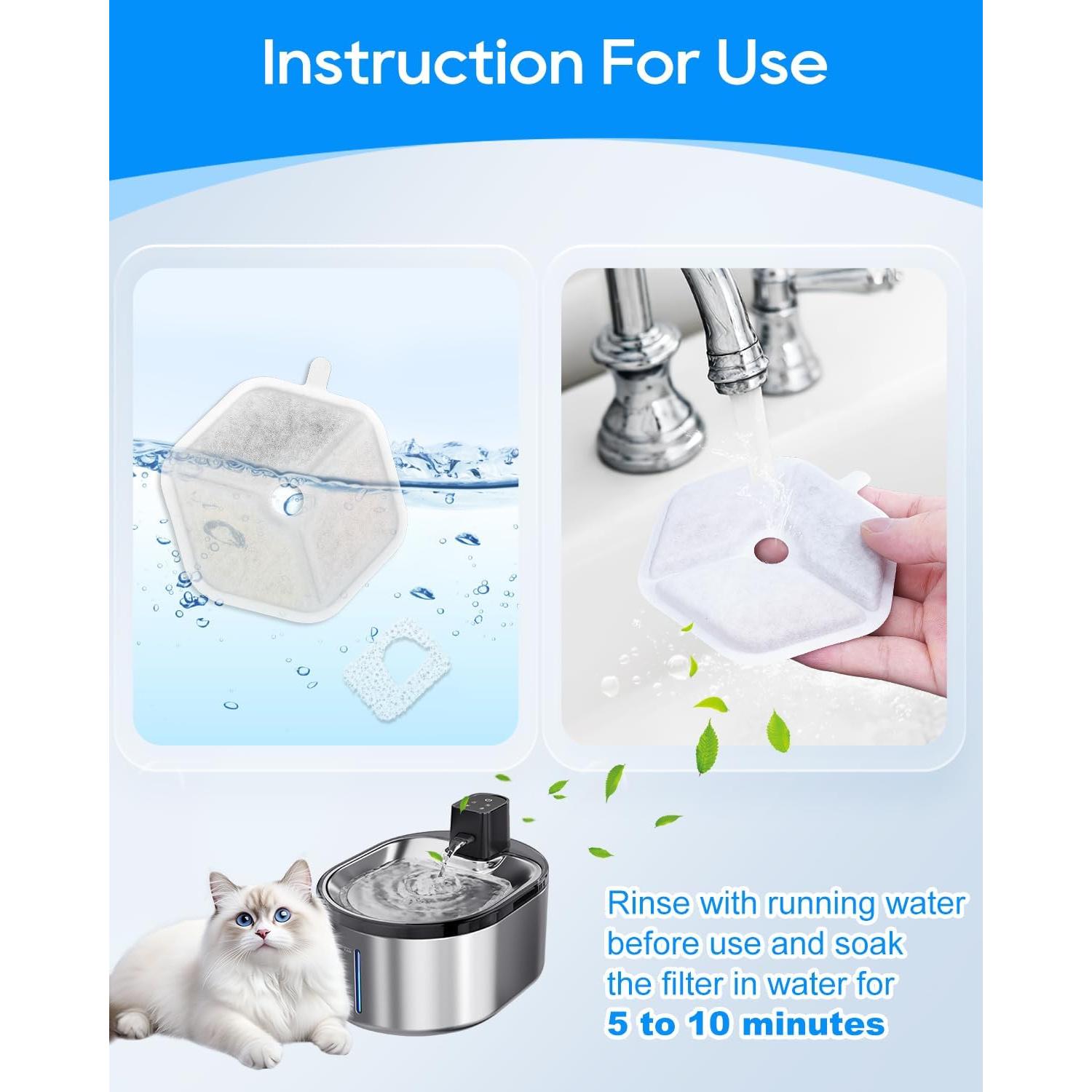 Filtro de agua para gatos Cunina 8+8 pack compatible Smartoo