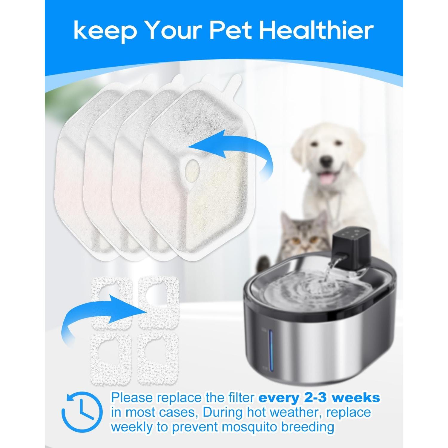 Filtro de agua para gatos Cunina 8+8 pack compatible Smartoo