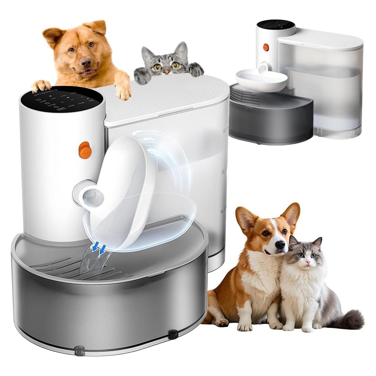 Fuente de Agua Inalámbrica para Mascotas Deyot 3.5L Sin Filtro