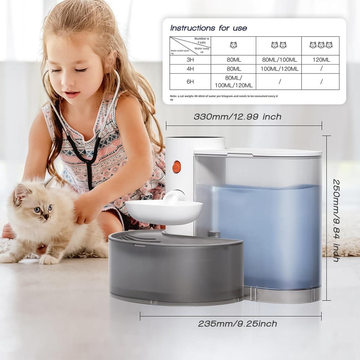 Fuente de Agua Inalámbrica para Mascotas Deyot 3.5L Sin Filtro