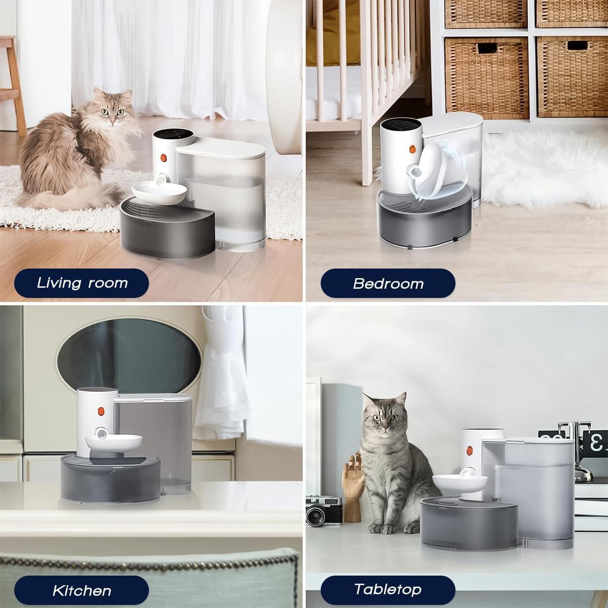 Fuente de Agua Inalámbrica para Mascotas Deyot 3.5L Sin Filtro