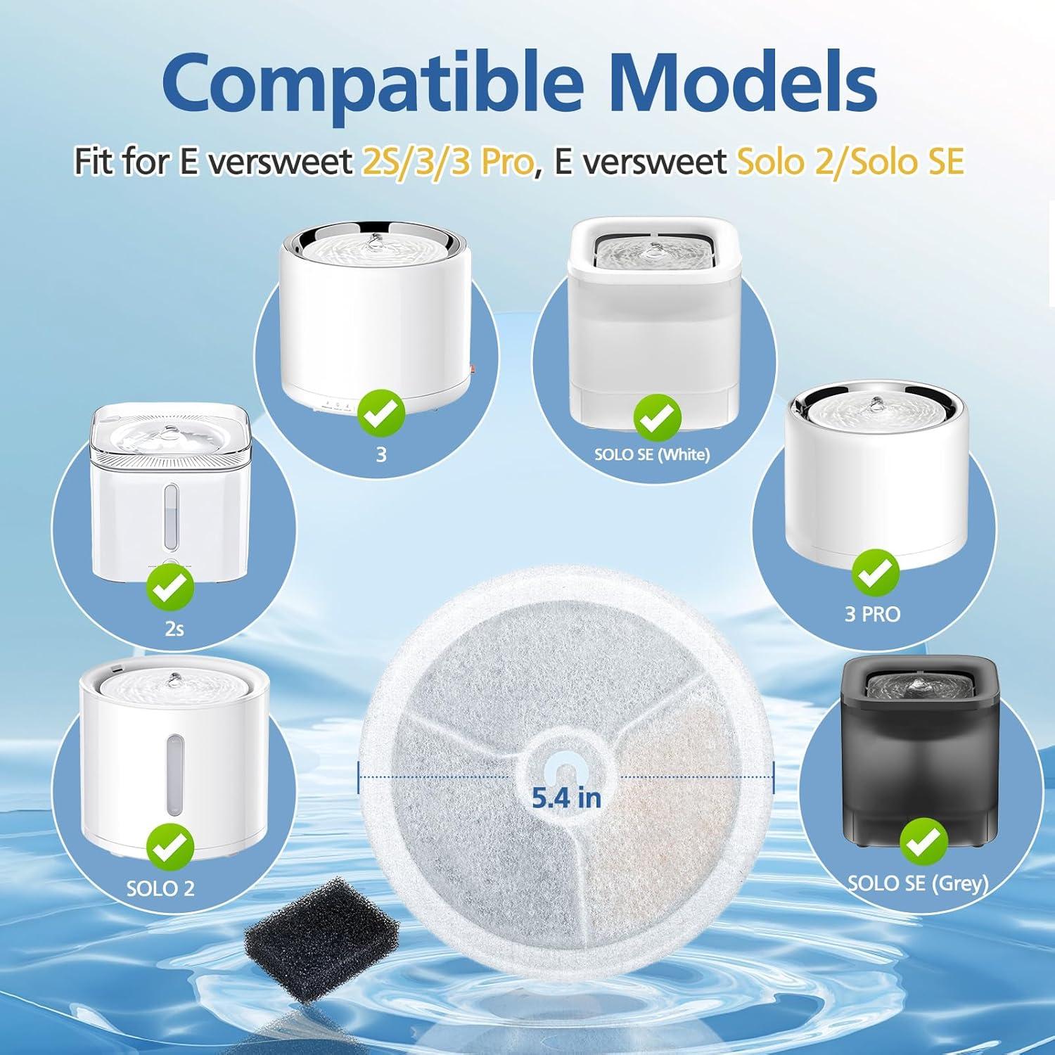 12 Filtros de Reemplazo Mejorados E versweet 2S/3/3 Pro