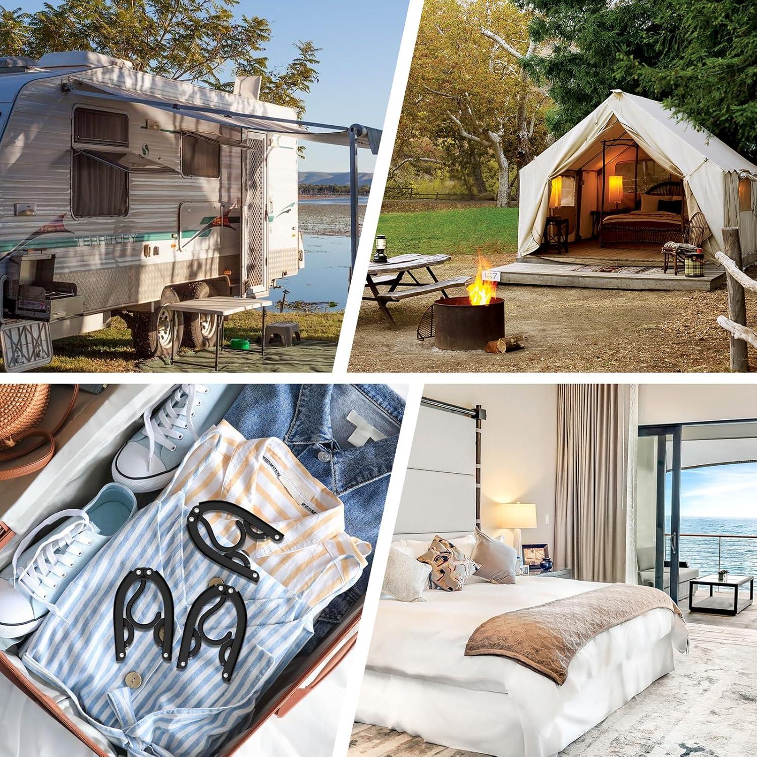 12 Perchas de Viaje Plegables Trubetter Antideslizantes