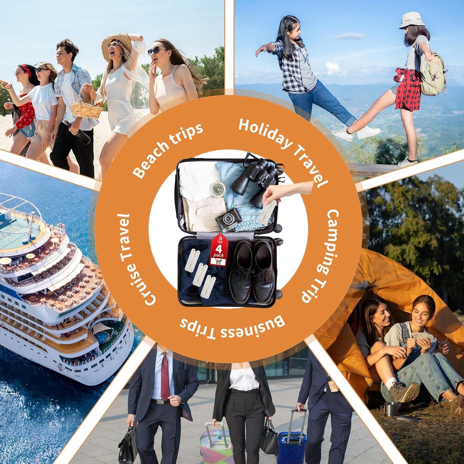 Perchas de Viaje Plegables Chefiva 4 Pcs Antideslizantes