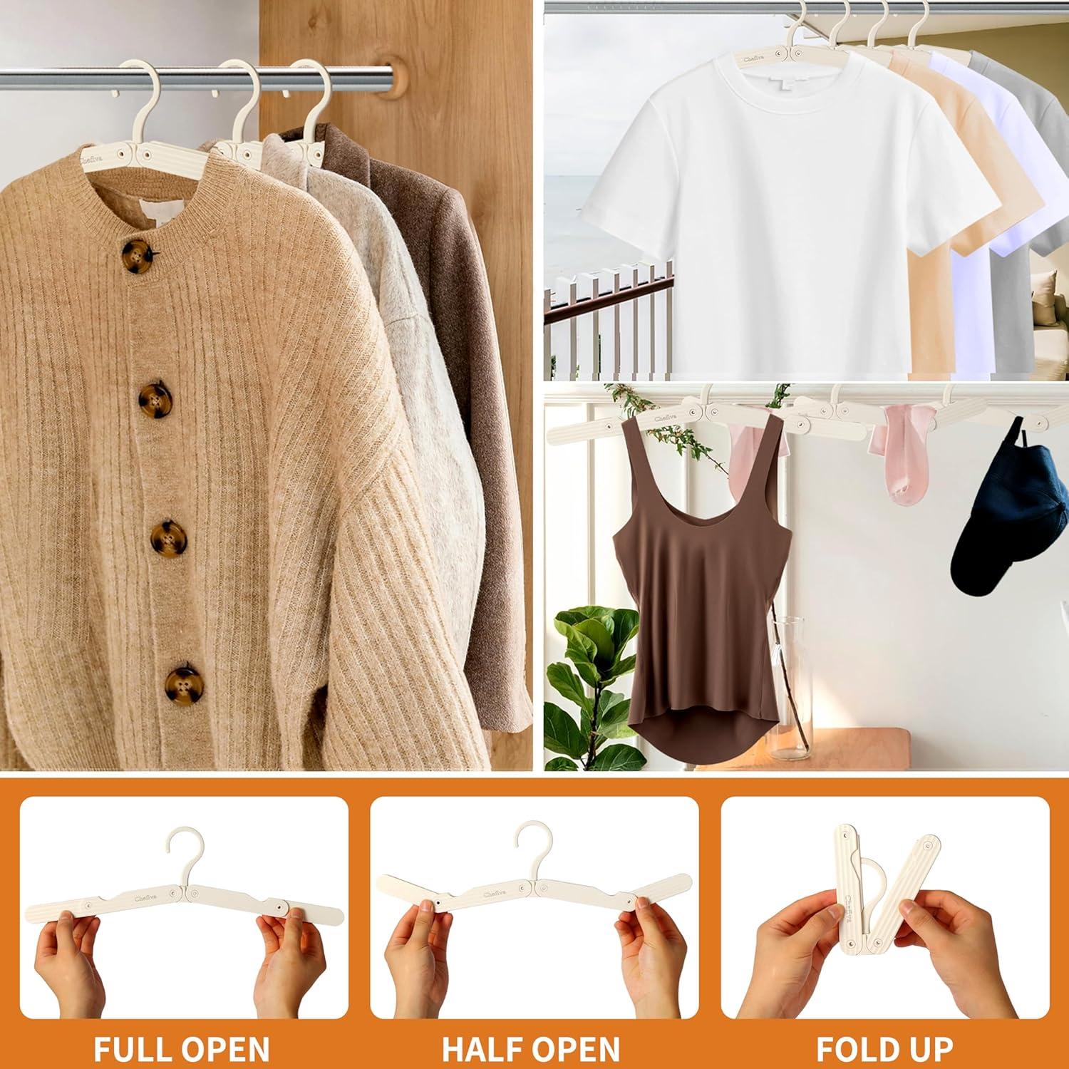 Perchas de Viaje Plegables Chefiva 4 Pcs Antideslizantes