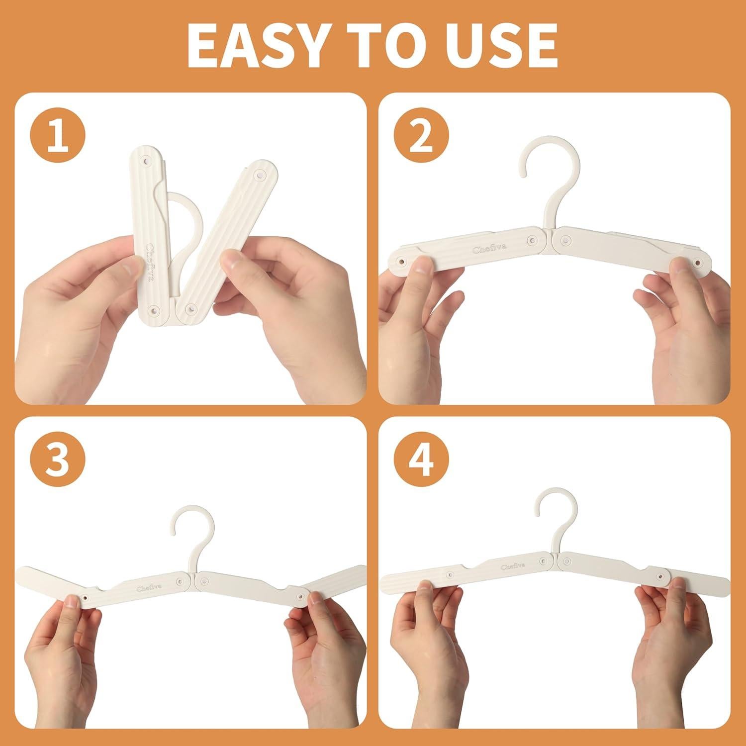 Perchas de Viaje Plegables Chefiva 4 Pcs Antideslizantes