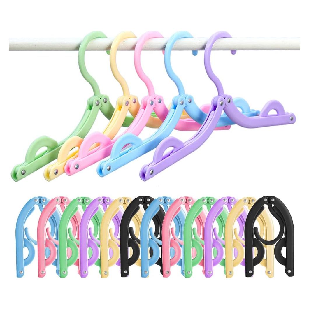 12 Perchas Plegables de Viaje Heshebuy - Multifuncionales