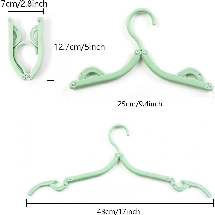 12 Perchas Plegables de Viaje Heshebuy - Multifuncionales