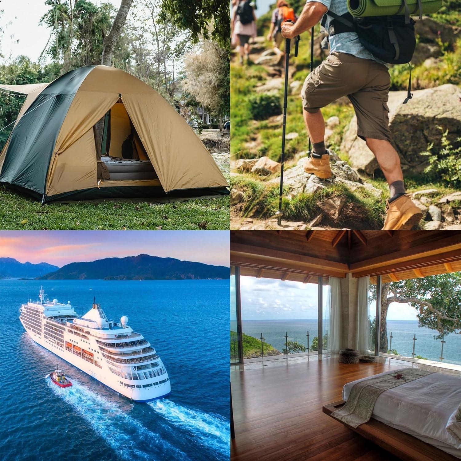 15 Perchas de Viaje Plegables Besslly Color Negro