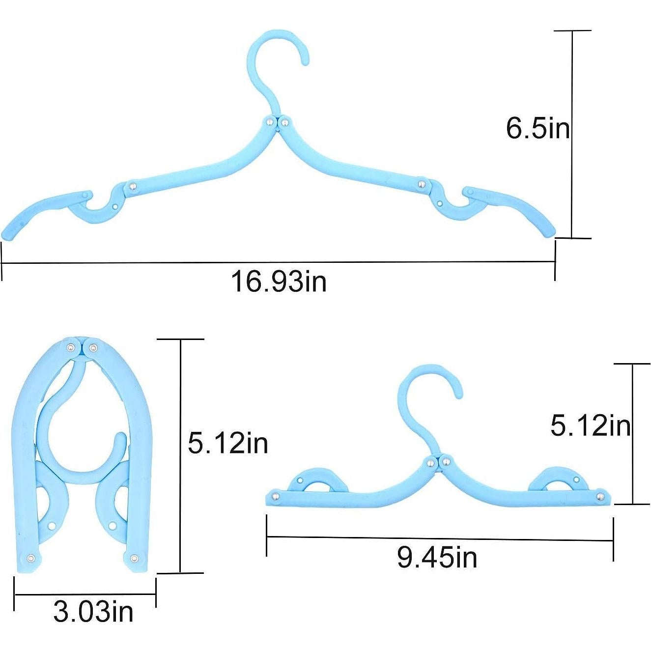 10 Perchas de Viaje Plegables FMELAH - Antideslizantes y Compactas