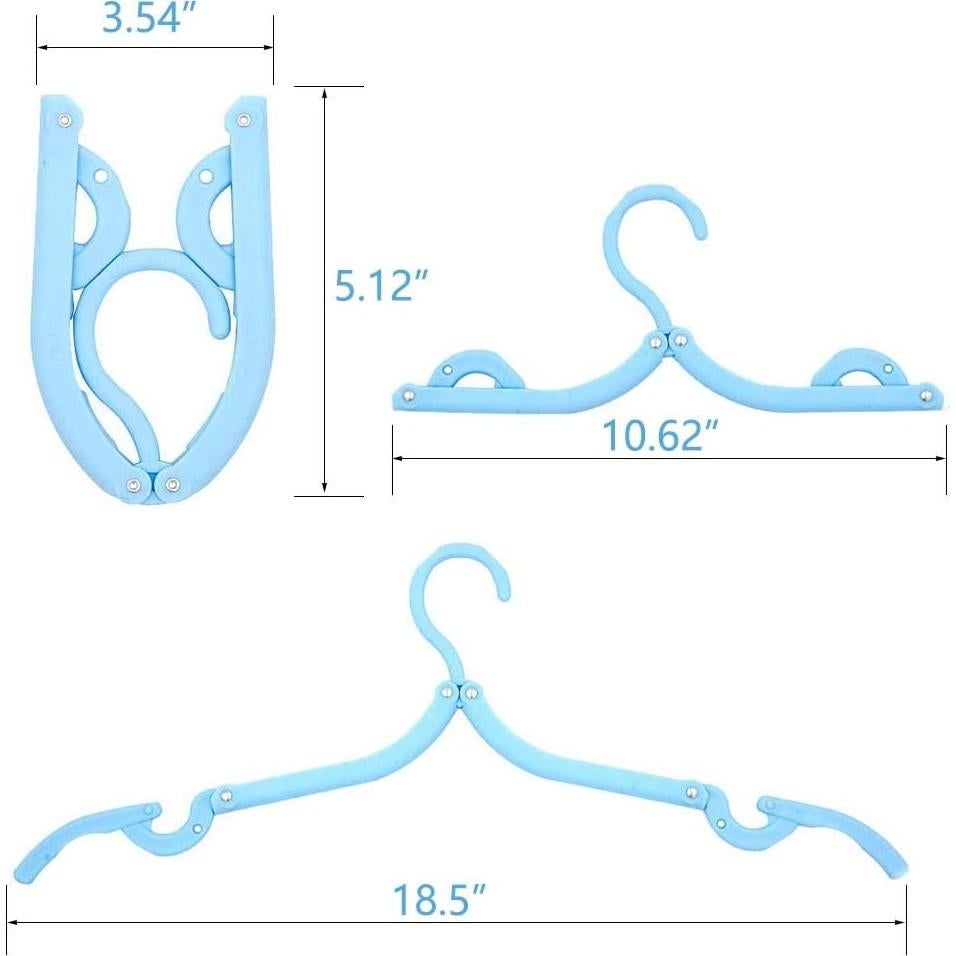 10 Perchas Plegables Trubetter Antideslizantes para Viaje