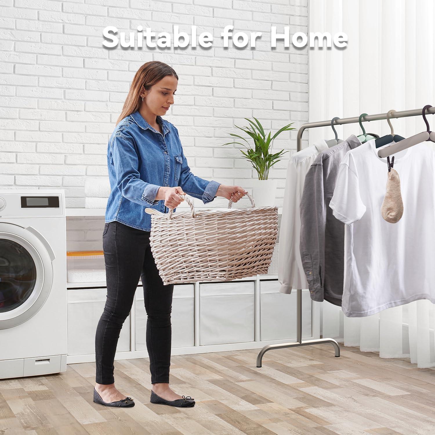 Perchas Plegables Sazfli - Paquete de 4 Gris, Livianas y Compactas