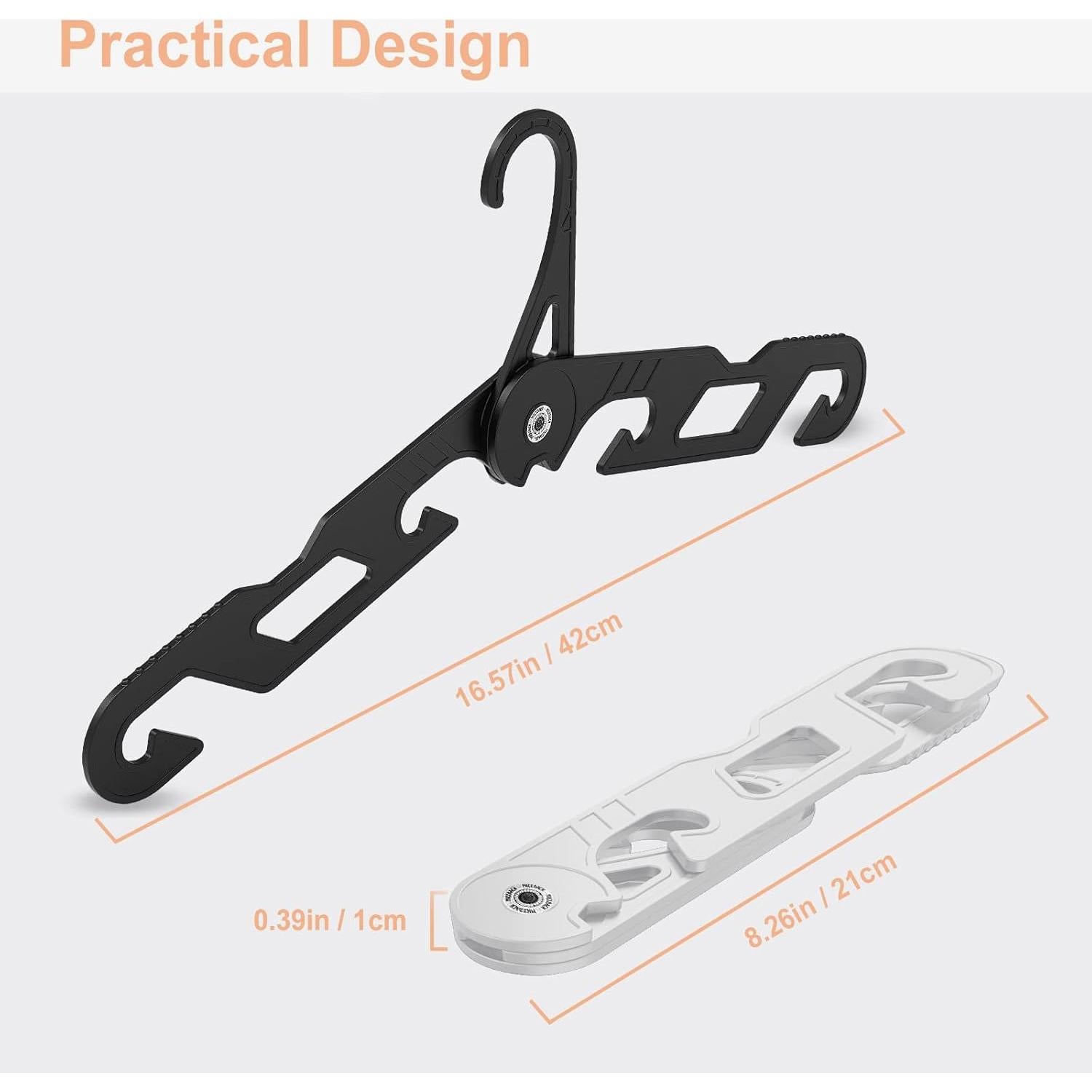 Ganchos de Viaje Plegables NICEDACK - Paquete de 6, Soporte 5.44kg